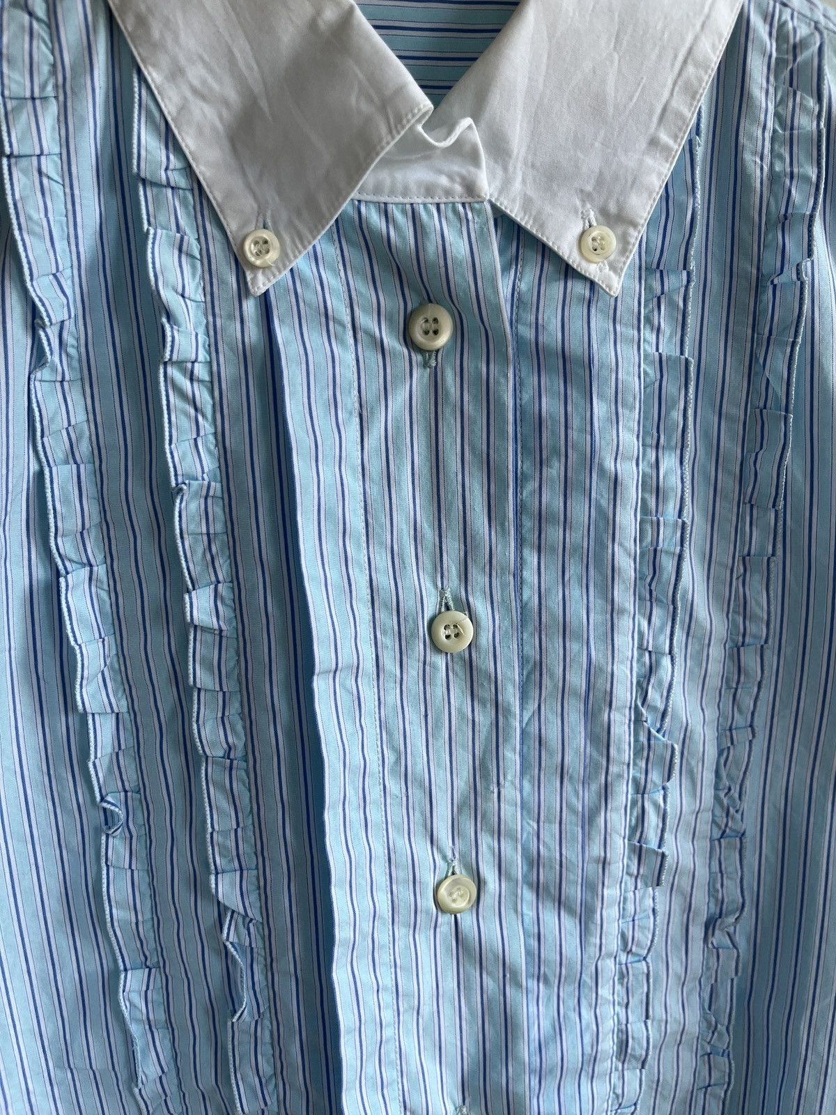 Prada Prada Ruffle Button Up Shirts Size XS / US 0-2 / IT 36-38 - 9 Thumbnail