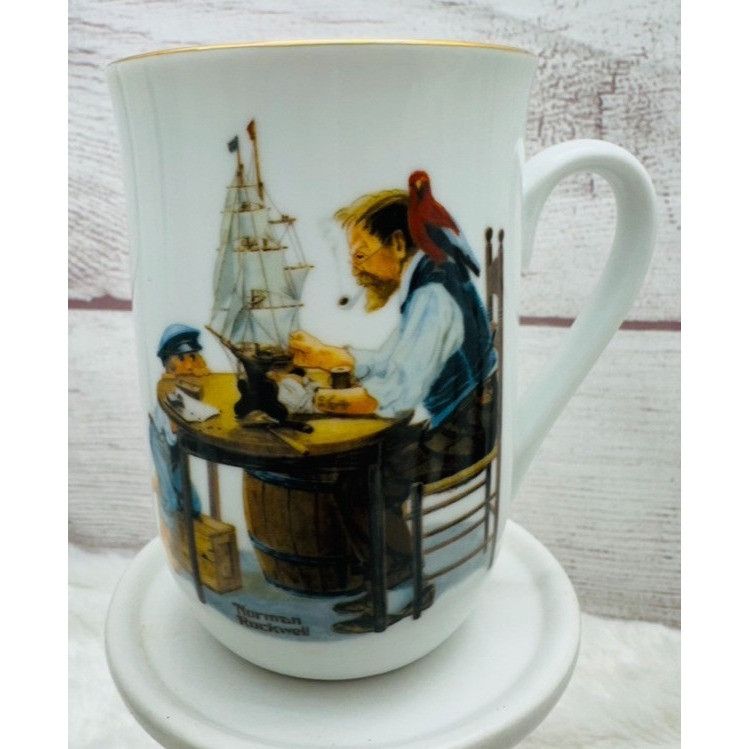Other Norman Rockwell Museum Coffee Mug Cup Glasses (1982) Gold Tr Size ONE SIZE - 8 Thumbnail