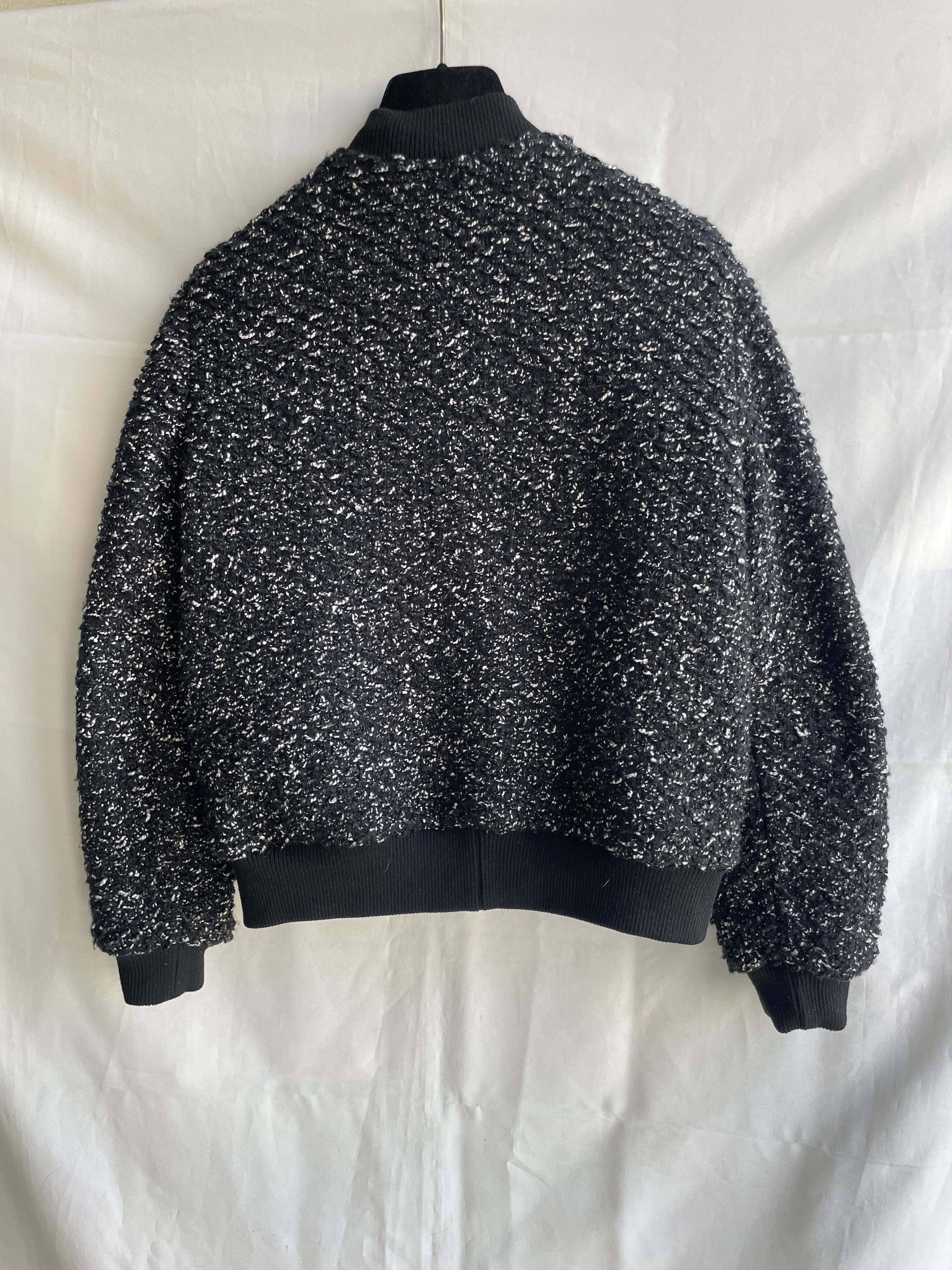 Alice + Olivia Alice + Olivia Lonnie Reversible Boucle Plaid Bomber Jacket Size M / US 6-8 / IT 42-44 - 2 Thumbnail
