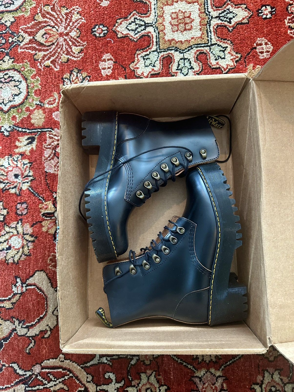 Dr. Martens Discontinued Leona Vintage smooth leather heeled boot Size US 8 / IT 38 - 1 Thumbnail