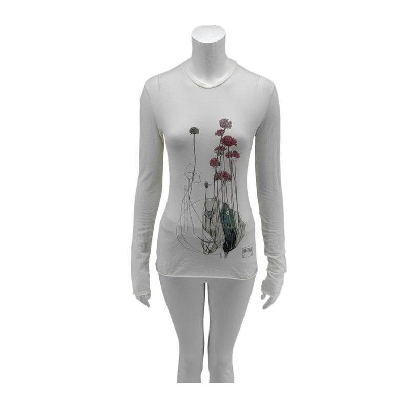 Loewe Loewe Summer White Cotton Long Sleeve Sweatshirt 0089 Size M / US 6-8 / IT 42-44 - 1 Thumbnail