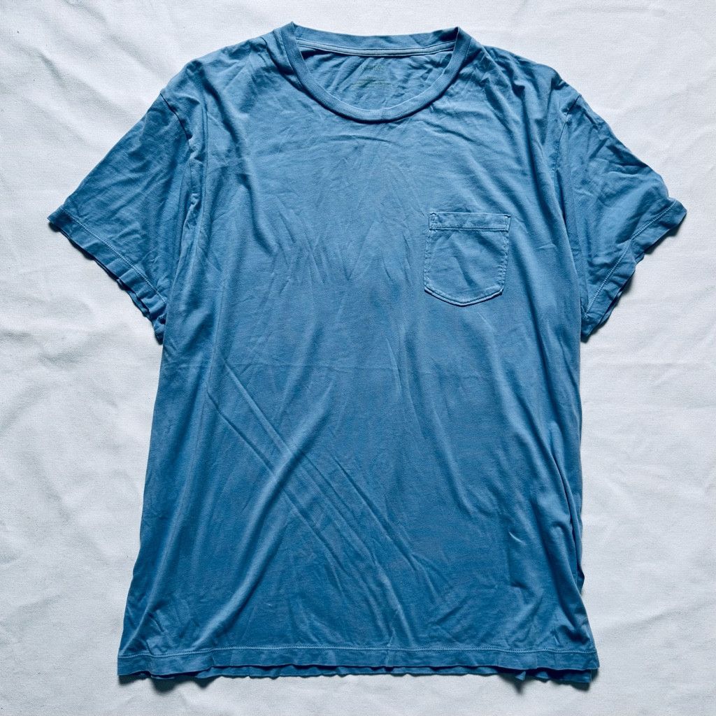 J.Crew J Crew Washed Blue Mens XL Pocket tshirt Size US XL / EU 56 / 4 - 1 Thumbnail