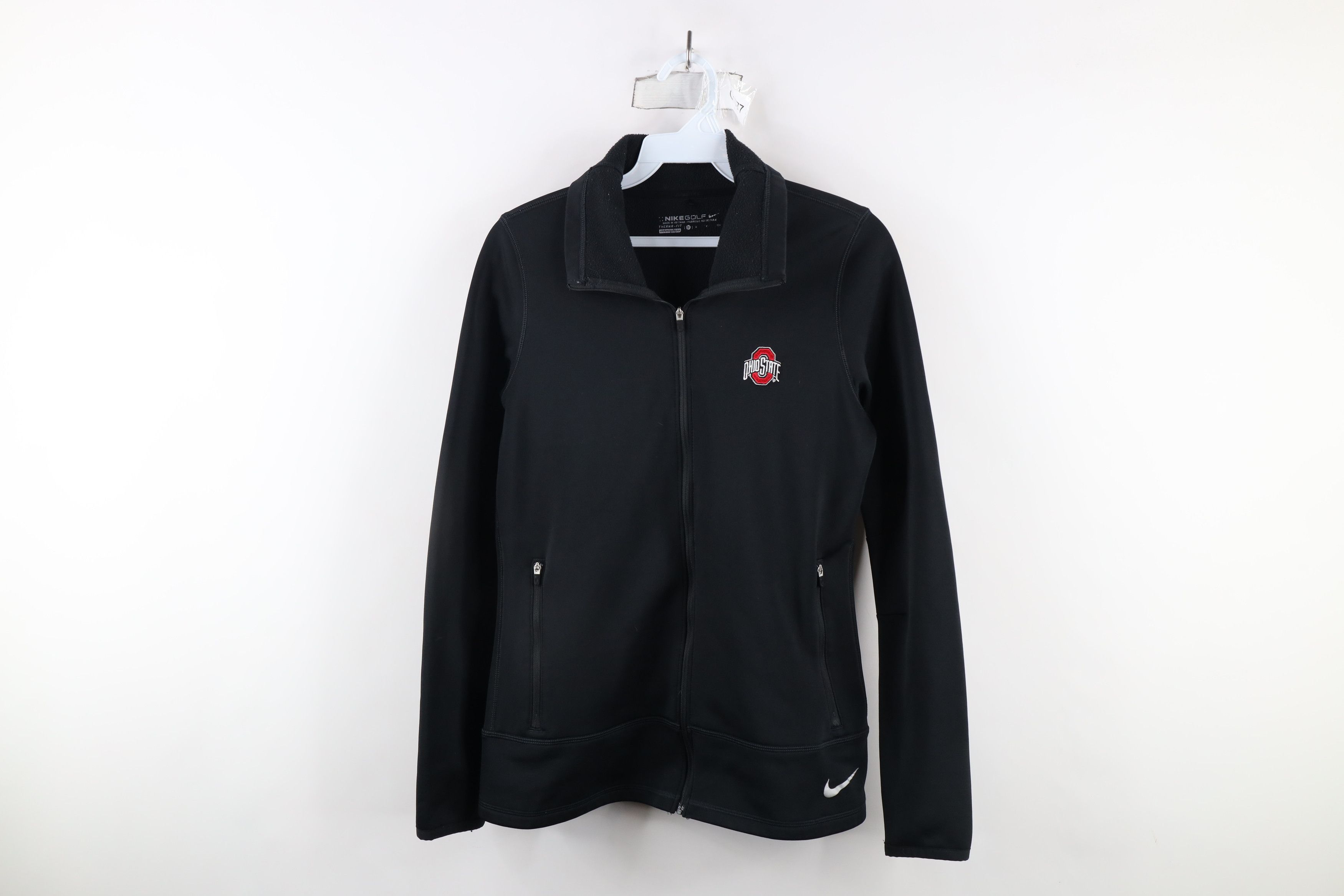 Nike × Vintage Nike Golf Therma Fit State University Full Zip Jacket Black Size S / US 4 / IT 40 - 1 Thumbnail