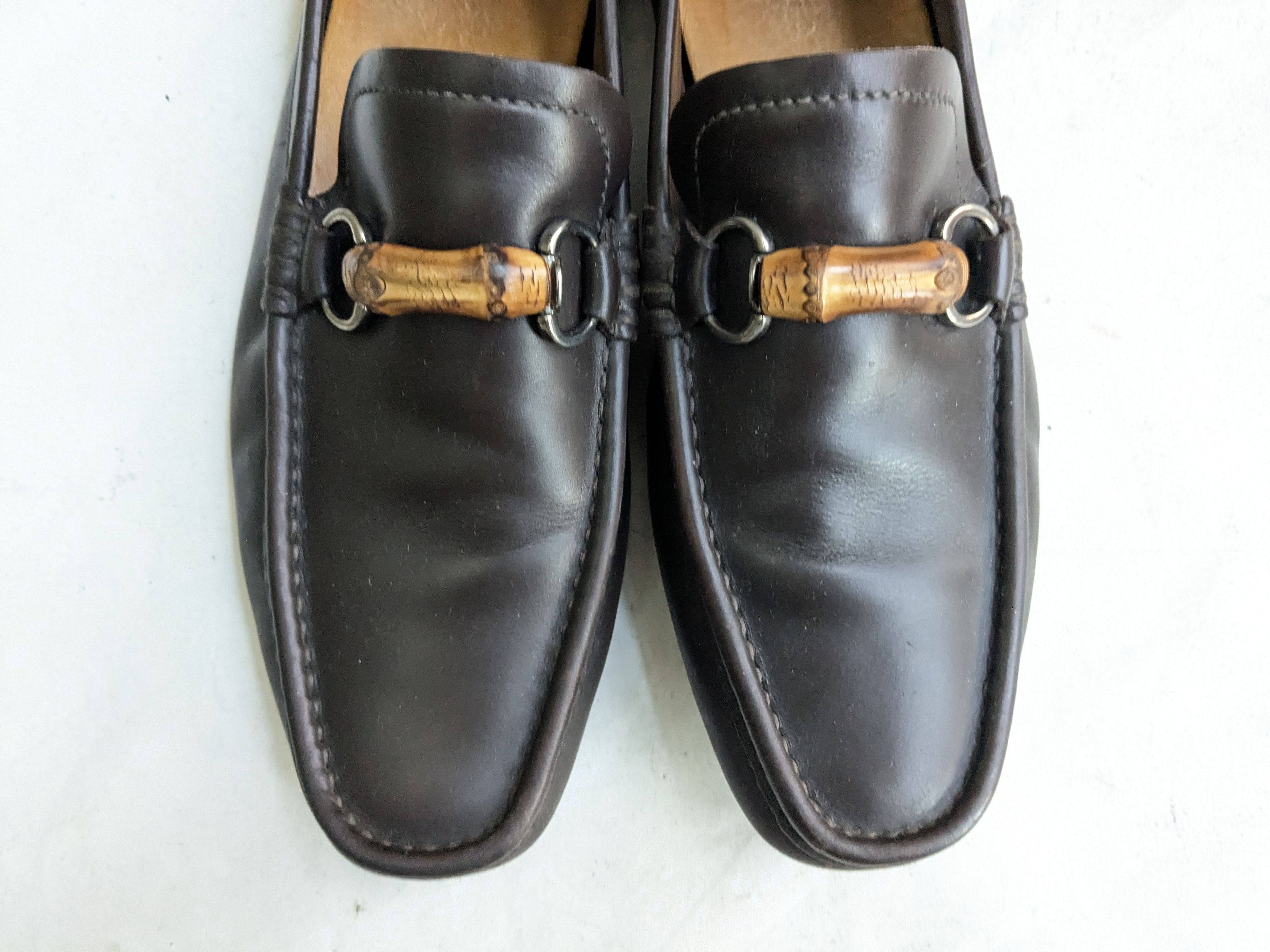 Gucci Gucci Horsebit Driving Loafers Brown Leather 9.5 Bamboo Size US 9.5 / EU 42-43 - 5 Thumbnail