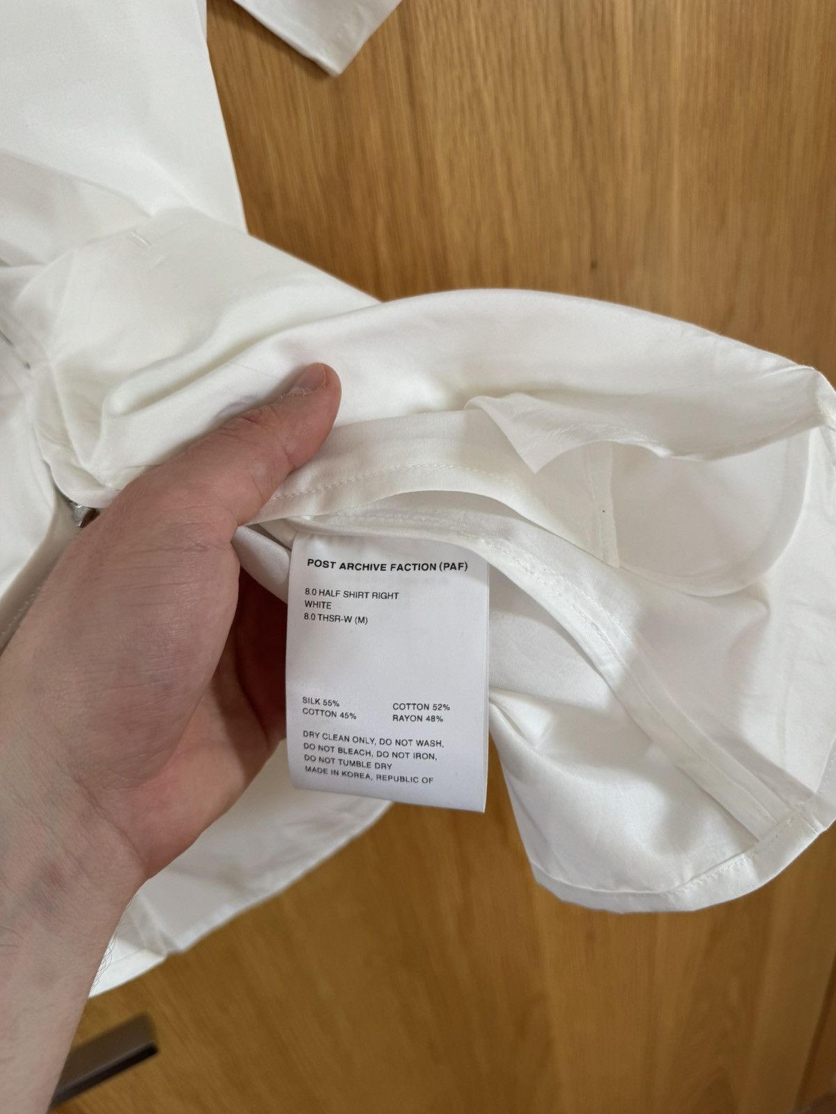 POST ARCHIVE FACTION (PAF) Post Archive Faction 8.0 Half Shirt Right (white) PAF Size US M / EU 48-50 / 2 - 6 Thumbnail
