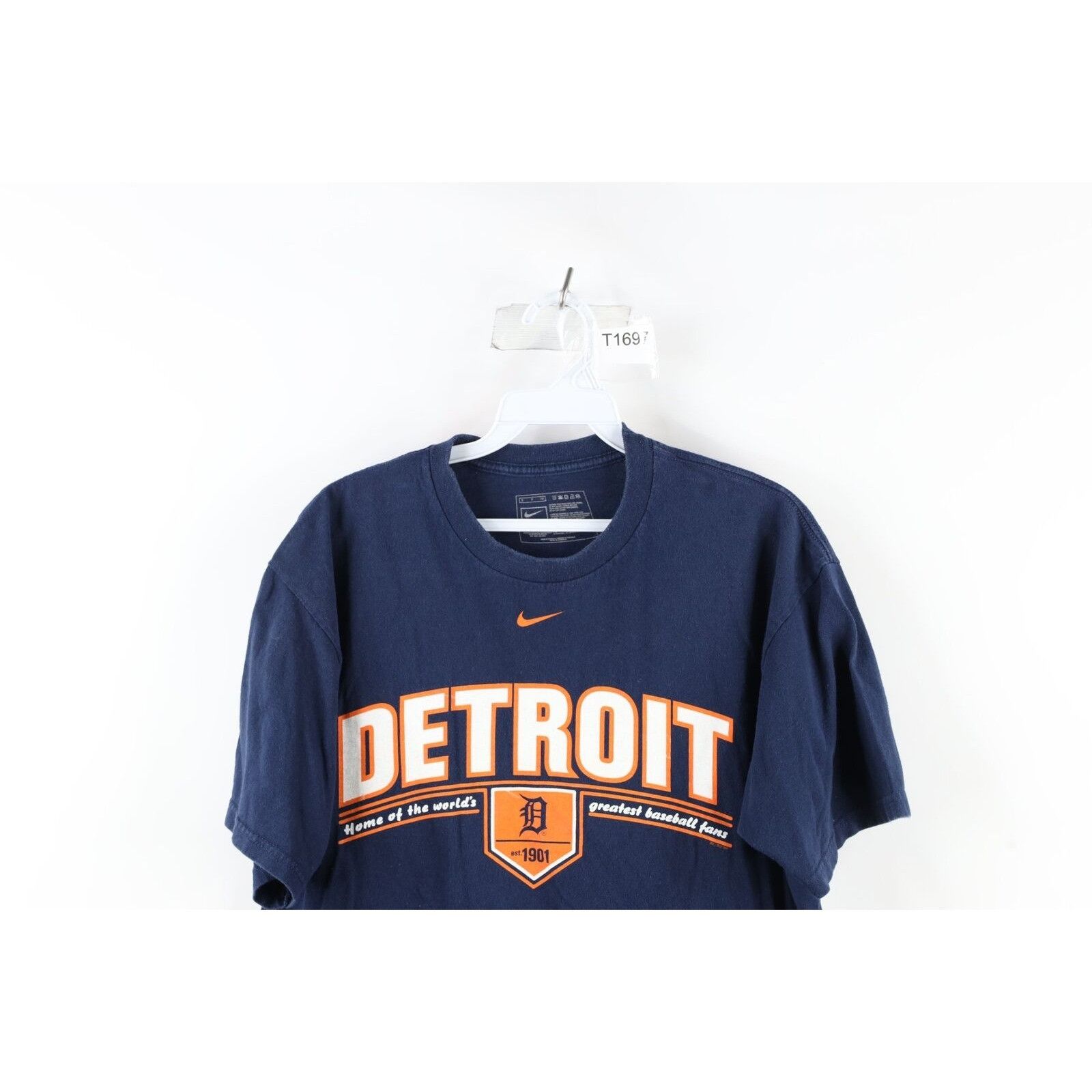 Nike × Vintage Vintage Nike Travis Scott Mini Swoosh Detroit Tigers T-Shirt Size US S / EU 44-46 / 1 - 2 Thumbnail