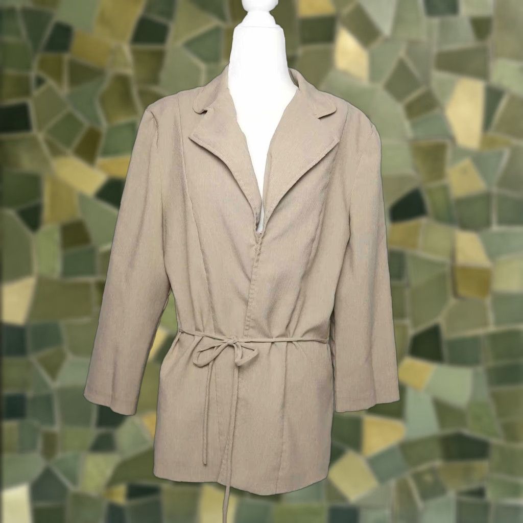 Vintage VINTAGE Star City tan tie front blazer Jacket Blazer M Mens Size M / US 6-8 / IT 42-44 - 1 Thumbnail