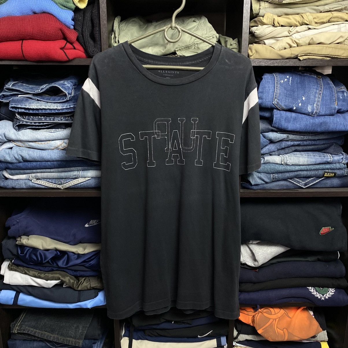 Allsaints Designer Allsaints Big Logo Black y2k streetwear tee size S Size US S / EU 44-46 / 1 - 1 Thumbnail