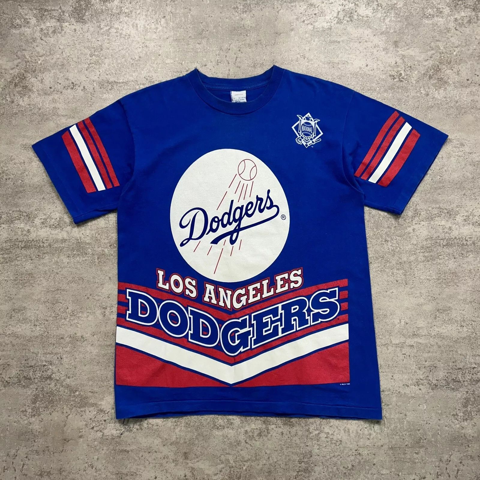 MLB × Vintage LOS ANGELES DODGERS SALEM SPORTSWEAR DOUBLE SIDED 1995 Size US L / EU 52-54 / 3 - 1 Thumbnail
