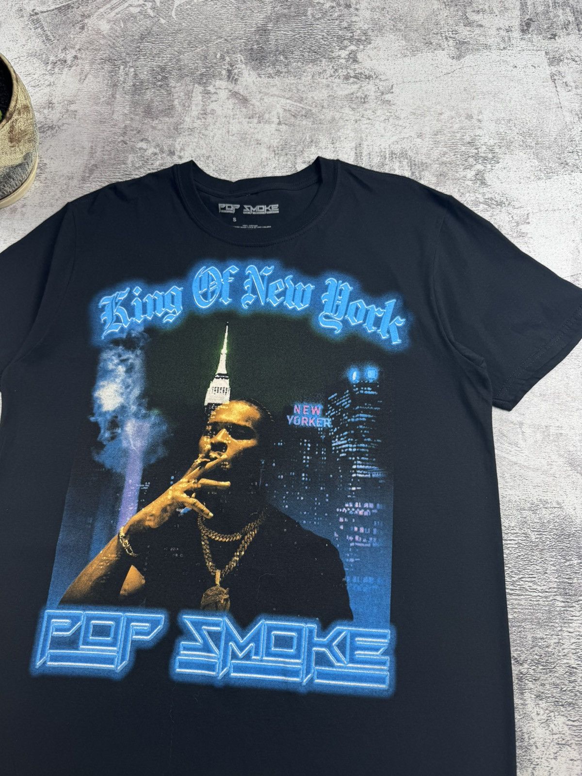 Vintage Pop Smoke Cotton Men’s New York Rock Tour Rap Merch Devil Hip Hop T Shirt Jersey Size US S / EU 44-46 / 1 - 6 Thumbnail