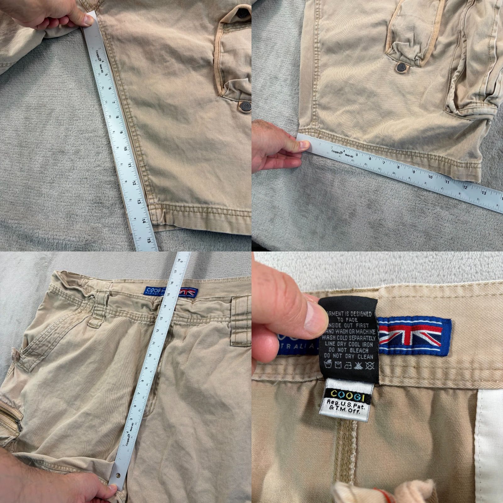 Coogi VINTAGE COOGI Australia Paratrooper Cargo Shorts Beige Men 48 Distressed Y2K Cargo Zip Pockets Embroidered High Rise Relaxed 청 Size US 32 / EU 48 - 9 Thumbnail