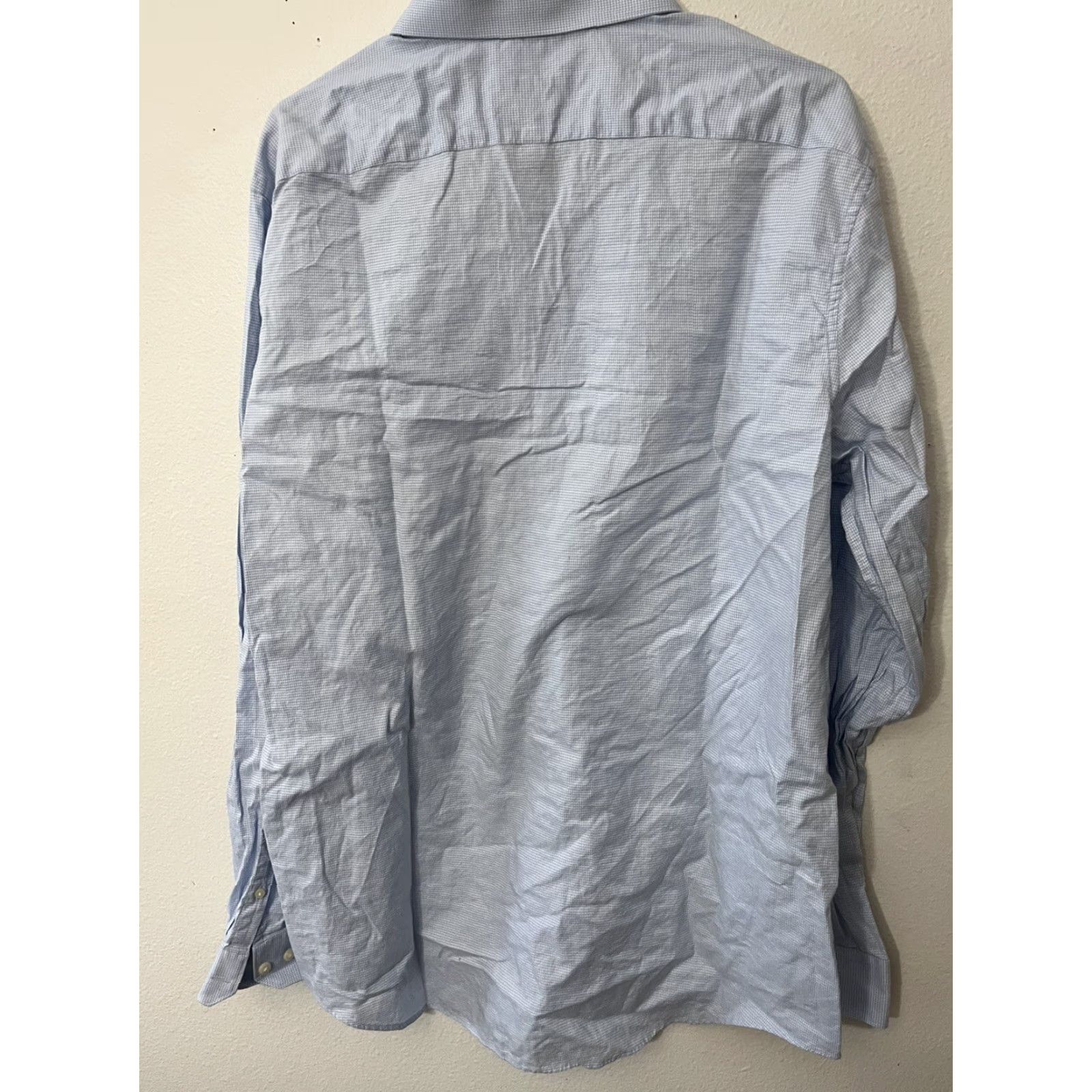 Perry Ellis Perry Ellis Portfolio Mens Slim Fit Long Sleeve Shirt Blue Check 17 36/37 Shirt Slim Mens Blue Check 17 Size US XL / EU 56 / 4 - 2 Thumbnail