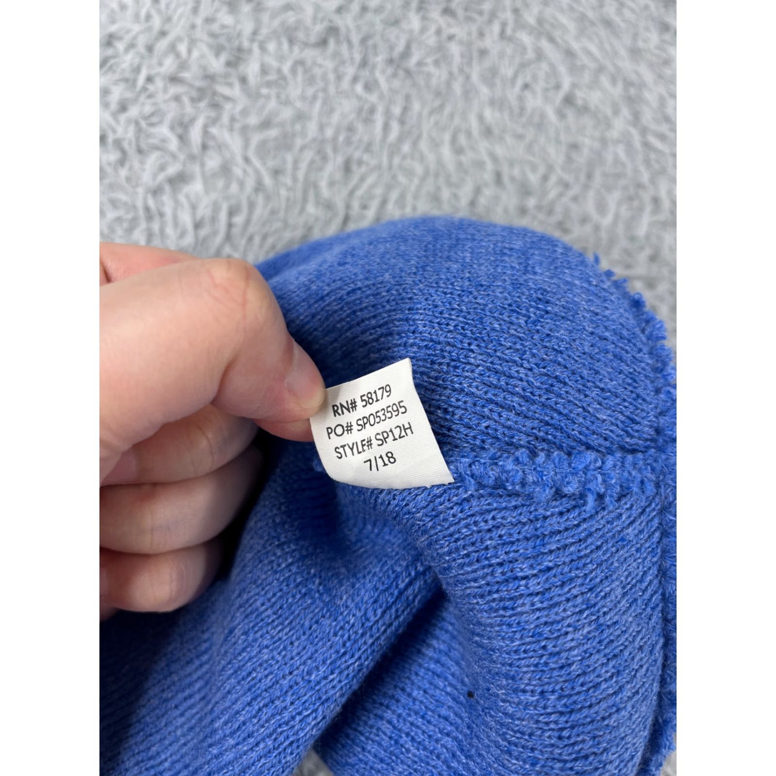 Vintage PromoHeadwear Beanie Hat Unisex Adults One Size Blue Acrylic Knit Snow Ski Winter Winter Beanie Womens Mens Size ONE SIZE - 8 Thumbnail