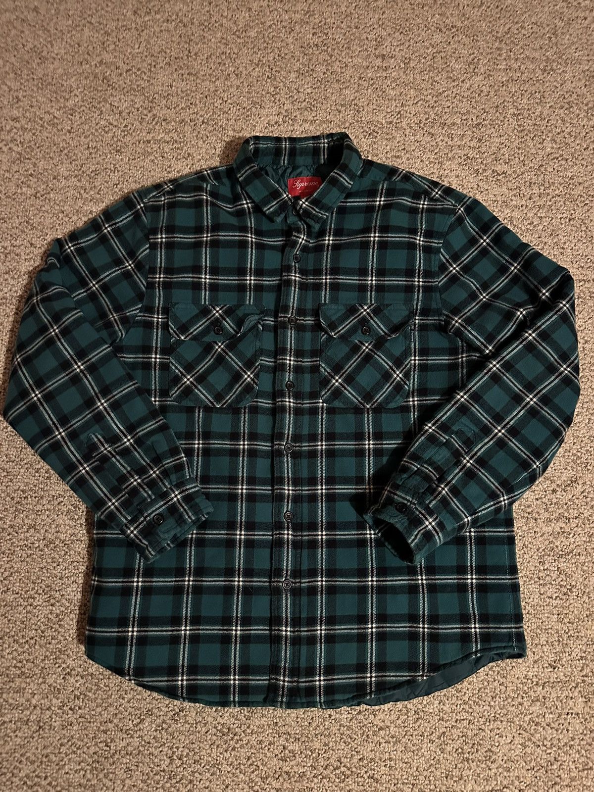 Supreme Quilted Flannel | Grailed