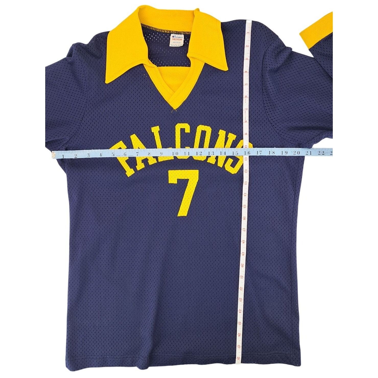 Champion Vintage Champion Falcons #7 Blue Yellow Mesh Sports Jersey Size US M / EU 48-50 / 2 - 8 Thumbnail