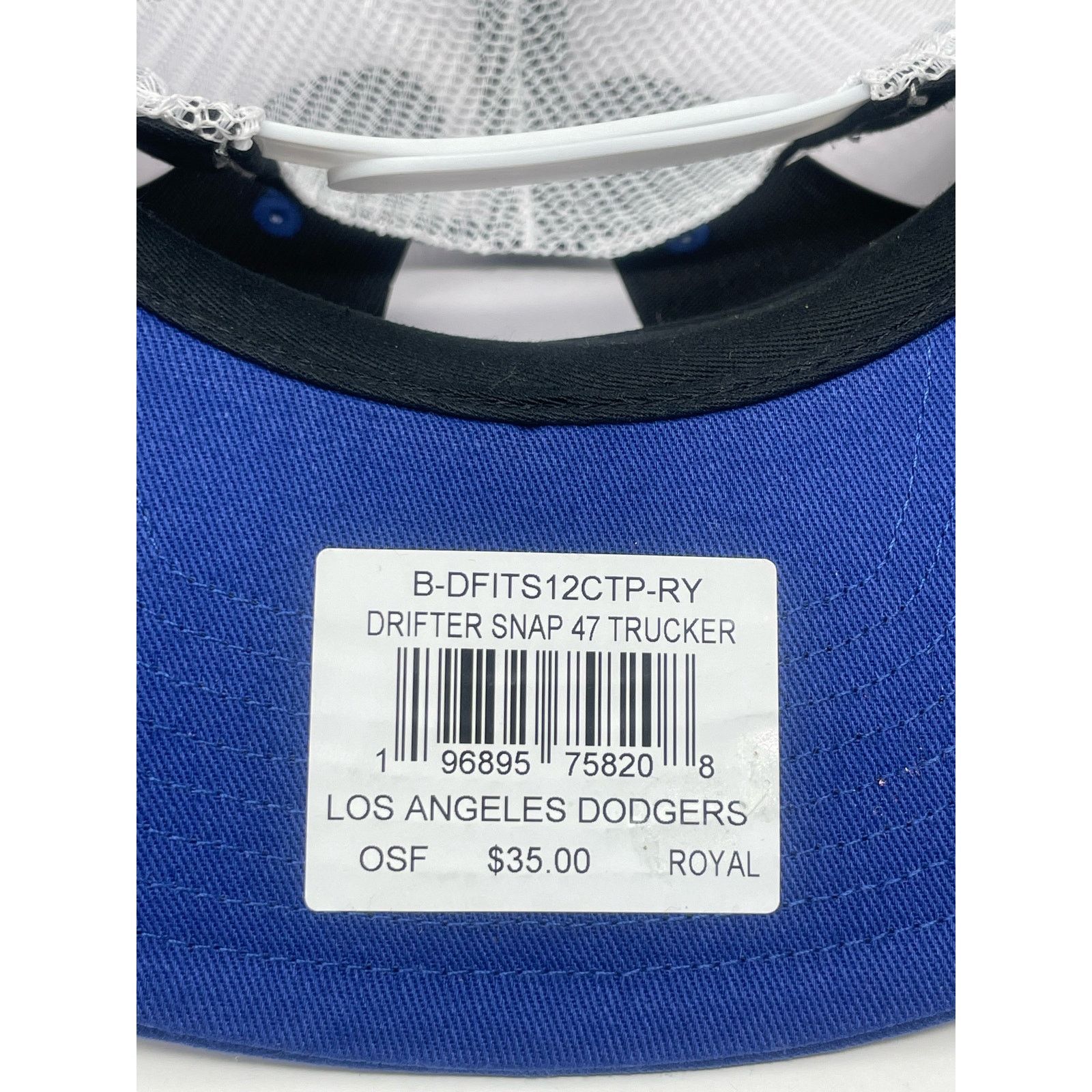 47 Brand Los Angeles Dodgers 47 Hat Blue Adjustable Snapback Trucker Size ONE SIZE - 5 Thumbnail