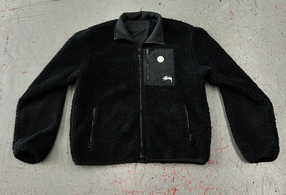 Stussy Stüssy Black Sherpa Reversible Jacket Size Large Size US L / EU 52-54 / 3 - 1 Thumbnail