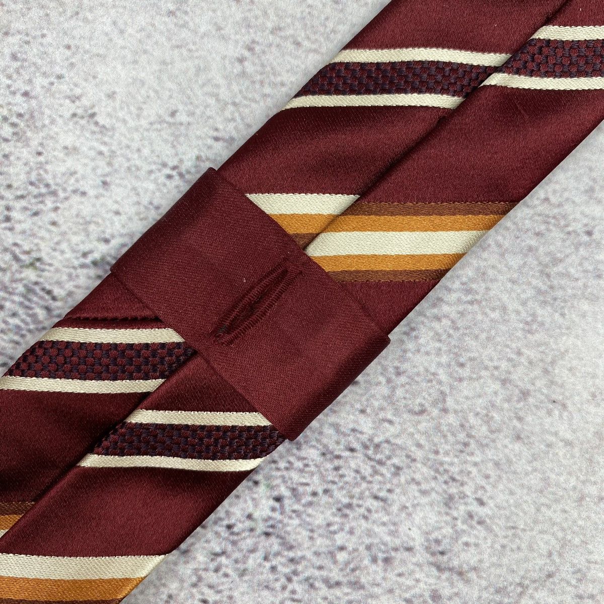 ITALO FERRETTI Men’s Tie Pure Silk Red Striped
