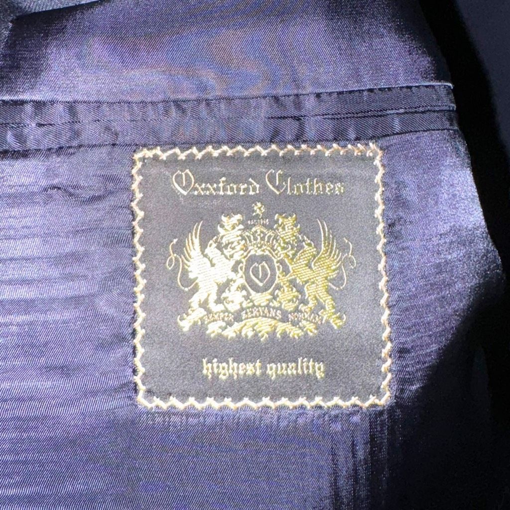 Oxxford Clothes Navy Oxxford Clothes Bespoke 3 Roll 2 Suit Jacket Size 46R Size 46R - 2 Thumbnail