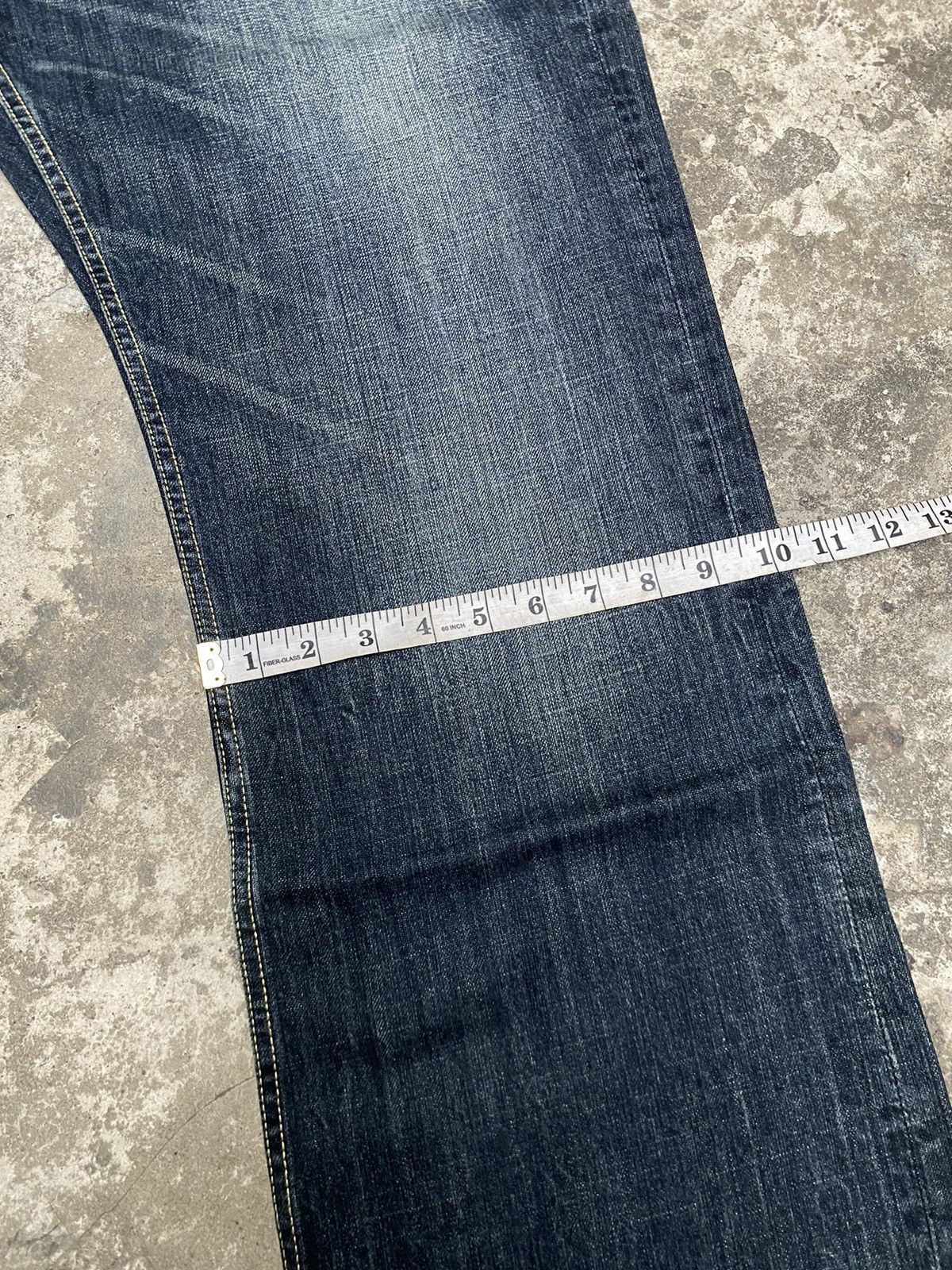 Japanese Brand Flared Japanese Denim Wings Embroidery Distressed Blue Size US 38 / EU 54 - 7 Thumbnail