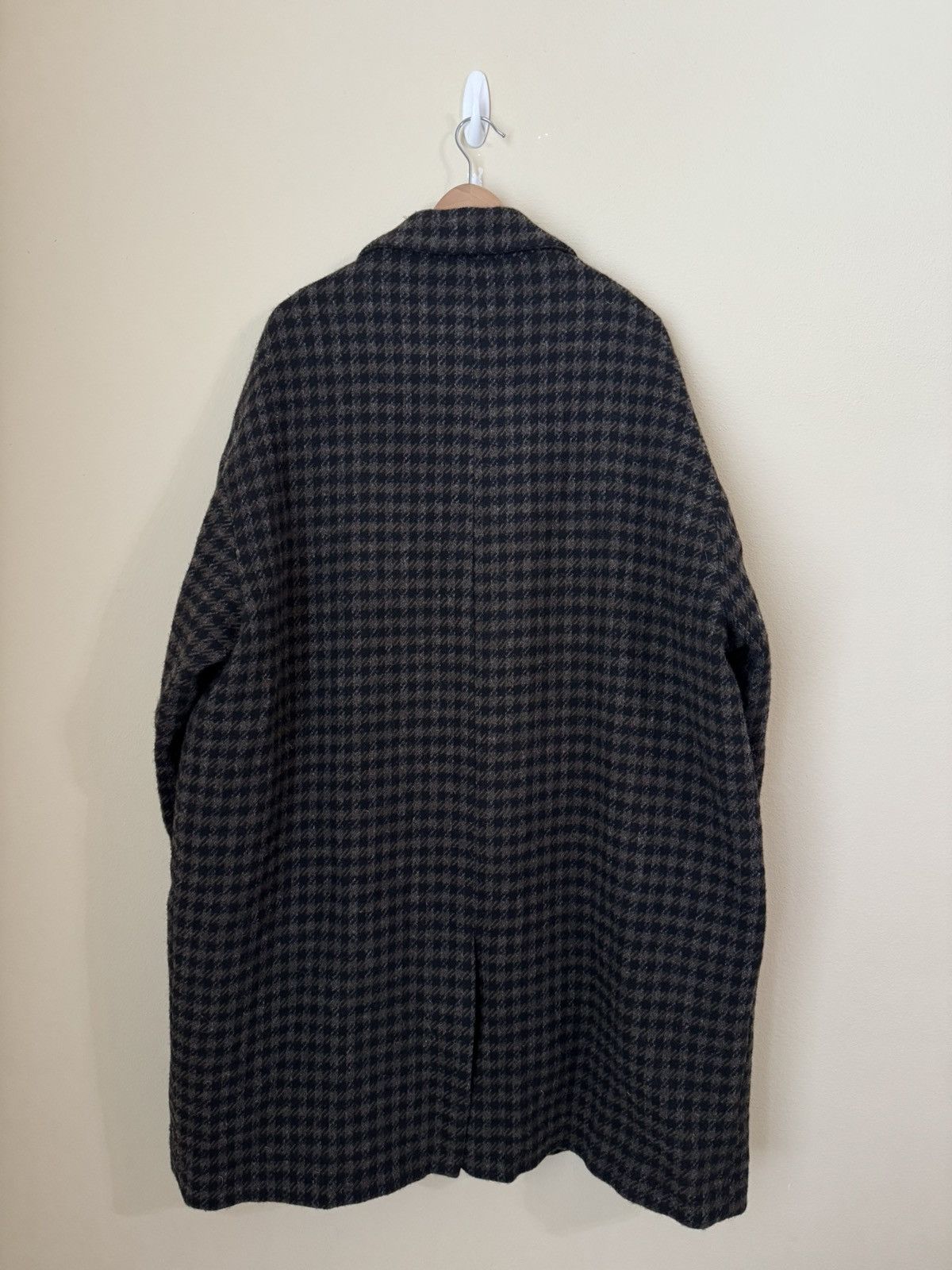 Evan Kinori Evan Kinori Big Coat Brushed Wool Check Brown Large Size US L / EU 52-54 / 3 - 6 Thumbnail