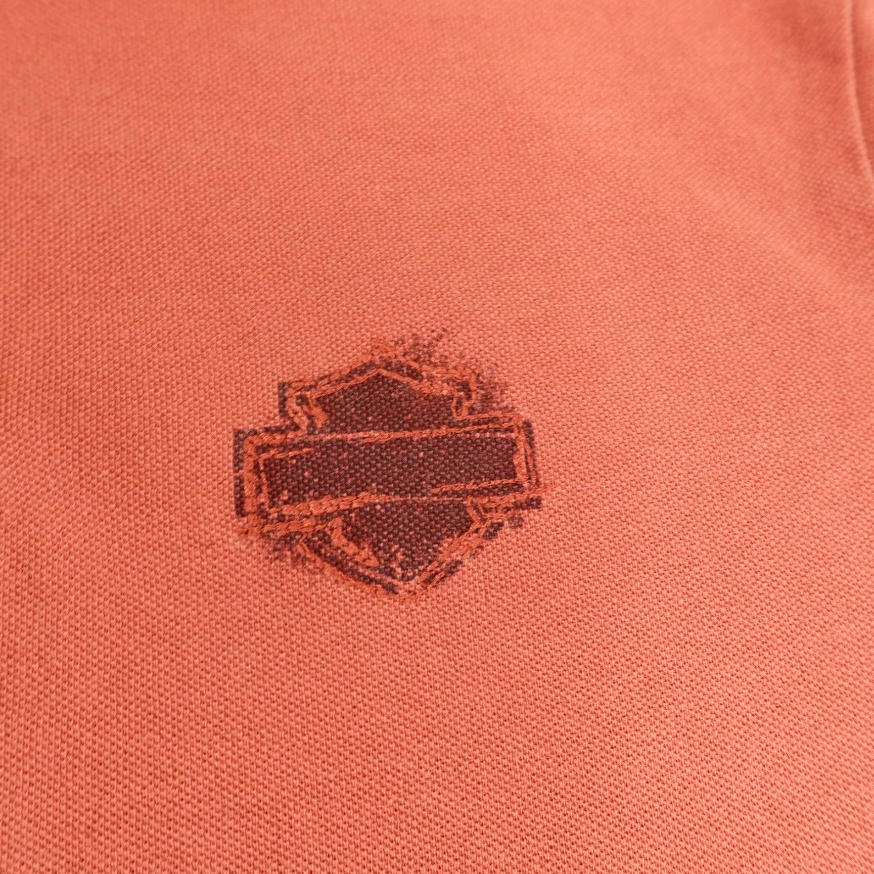 Harley Davidson Harley-Davidson Polo Shirt Mens XL Orange Motorcycle Biker Cotton Knit Polo Shirt Logo Button Casual Size US XL / EU 56 / 4 - 3 Thumbnail