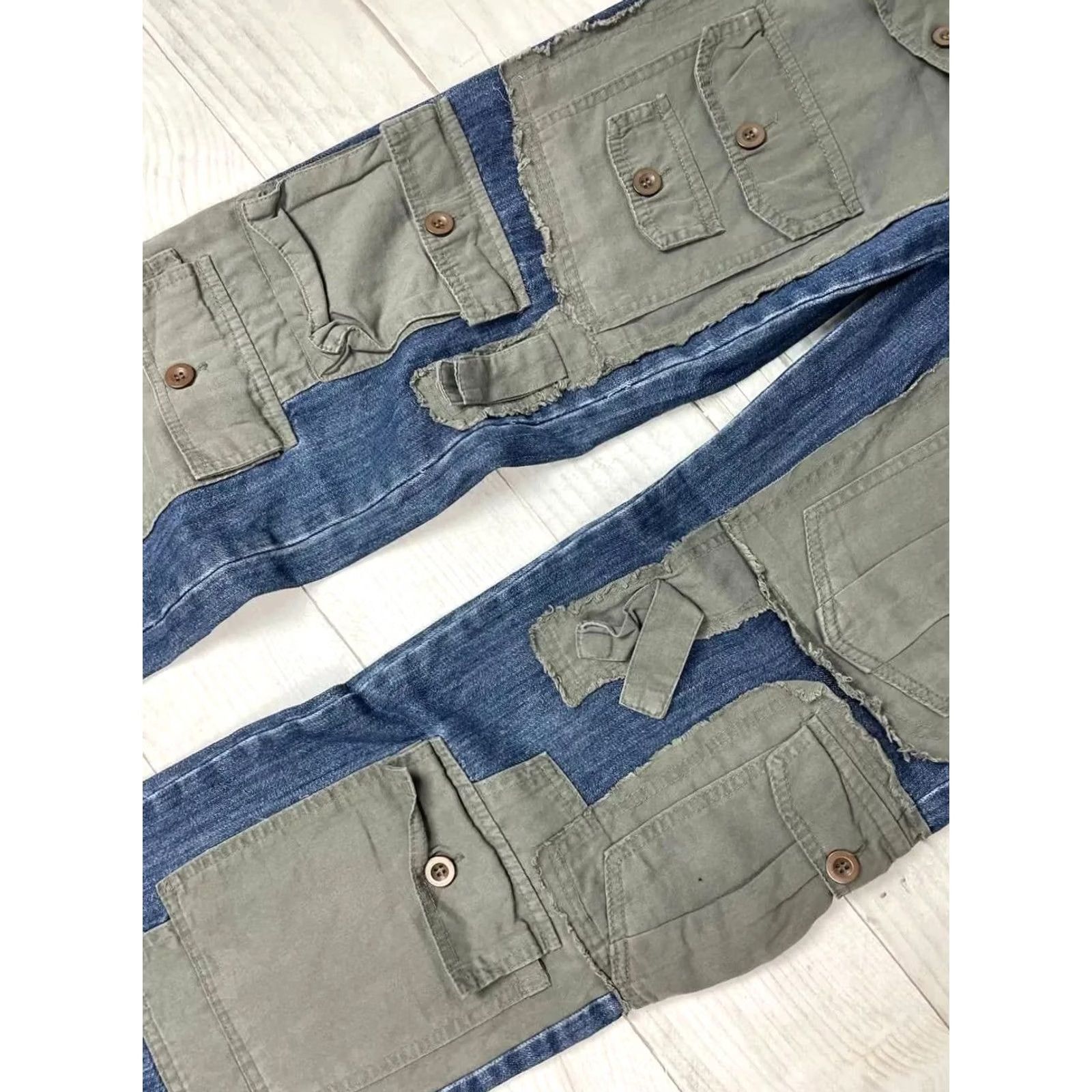 G-Star G-Star Raw Denim Jeans Mens 5-Pocket Patchwork Cargo Straight Blue Size 32 32in Inseam 32cm 41cm 83cm 90s Stars Vintage No N/A Size US 32 / EU 48 - 4 Thumbnail