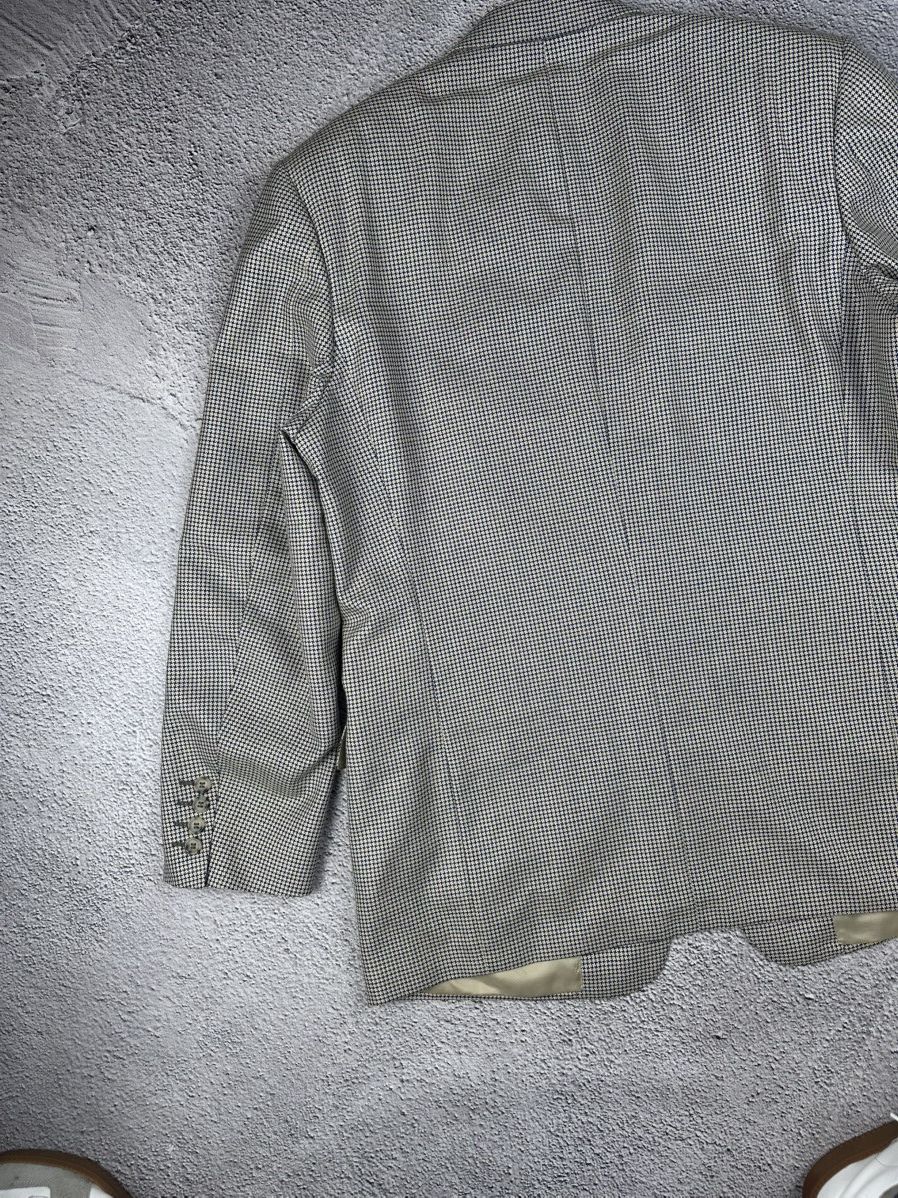 Canali × Vintage Canali Milano Vintage Check Wool-Silk Blazer Old Money Style Size 54R - 8 Thumbnail