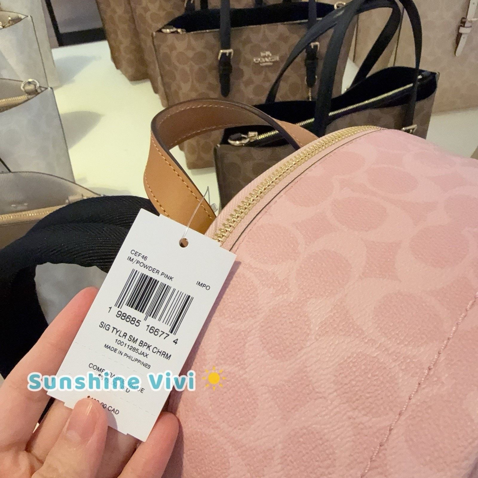 Coach NWT Coach CEF46 Taylor Small Backpack Charms Powder pink Size ONE SIZE - 4 Thumbnail