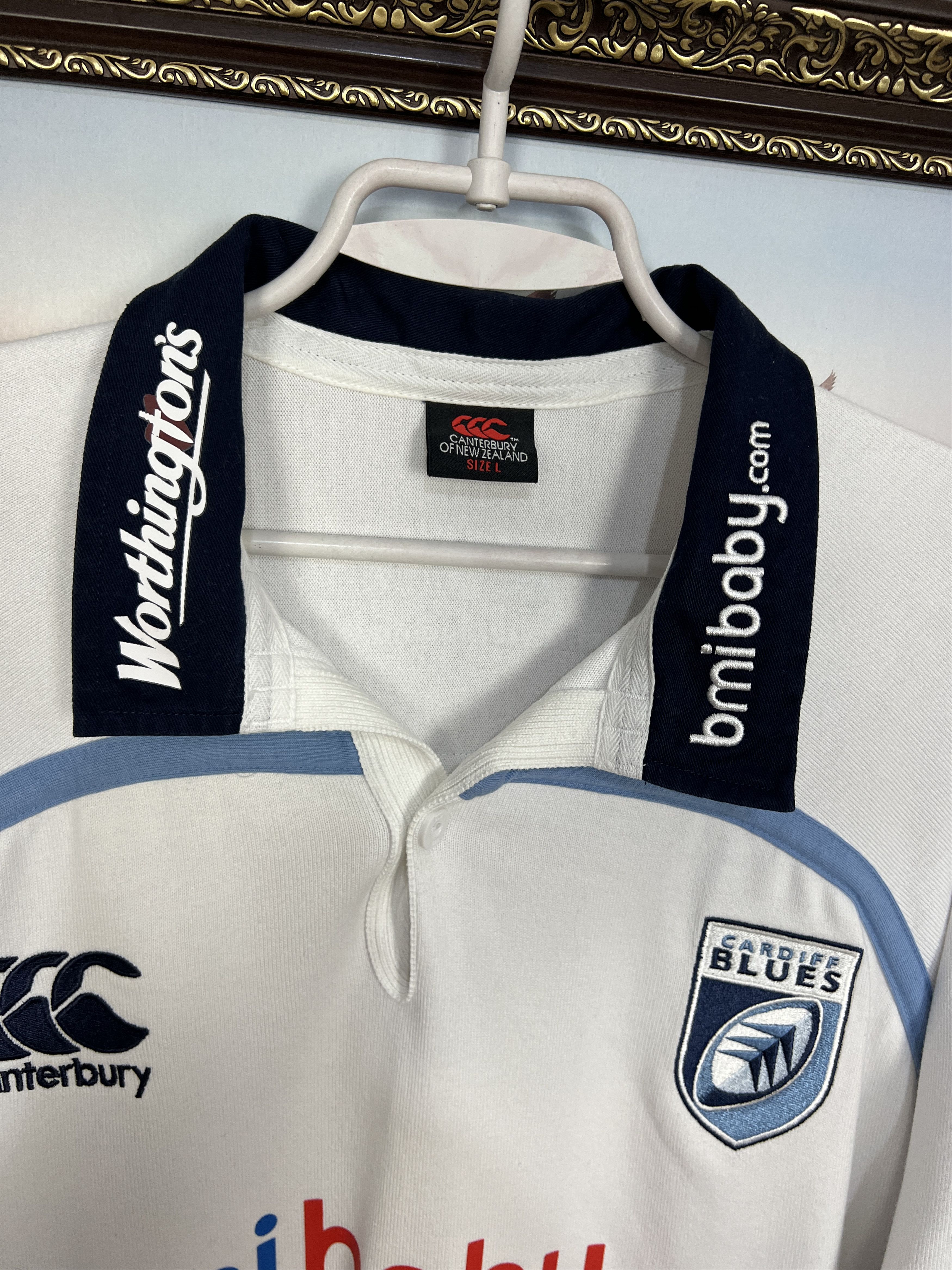 Vintage Canterbury Cardiff Blues Rugby Union Jersey Shirt Trikot Size US L / EU 52-54 / 3 - 6 Thumbnail