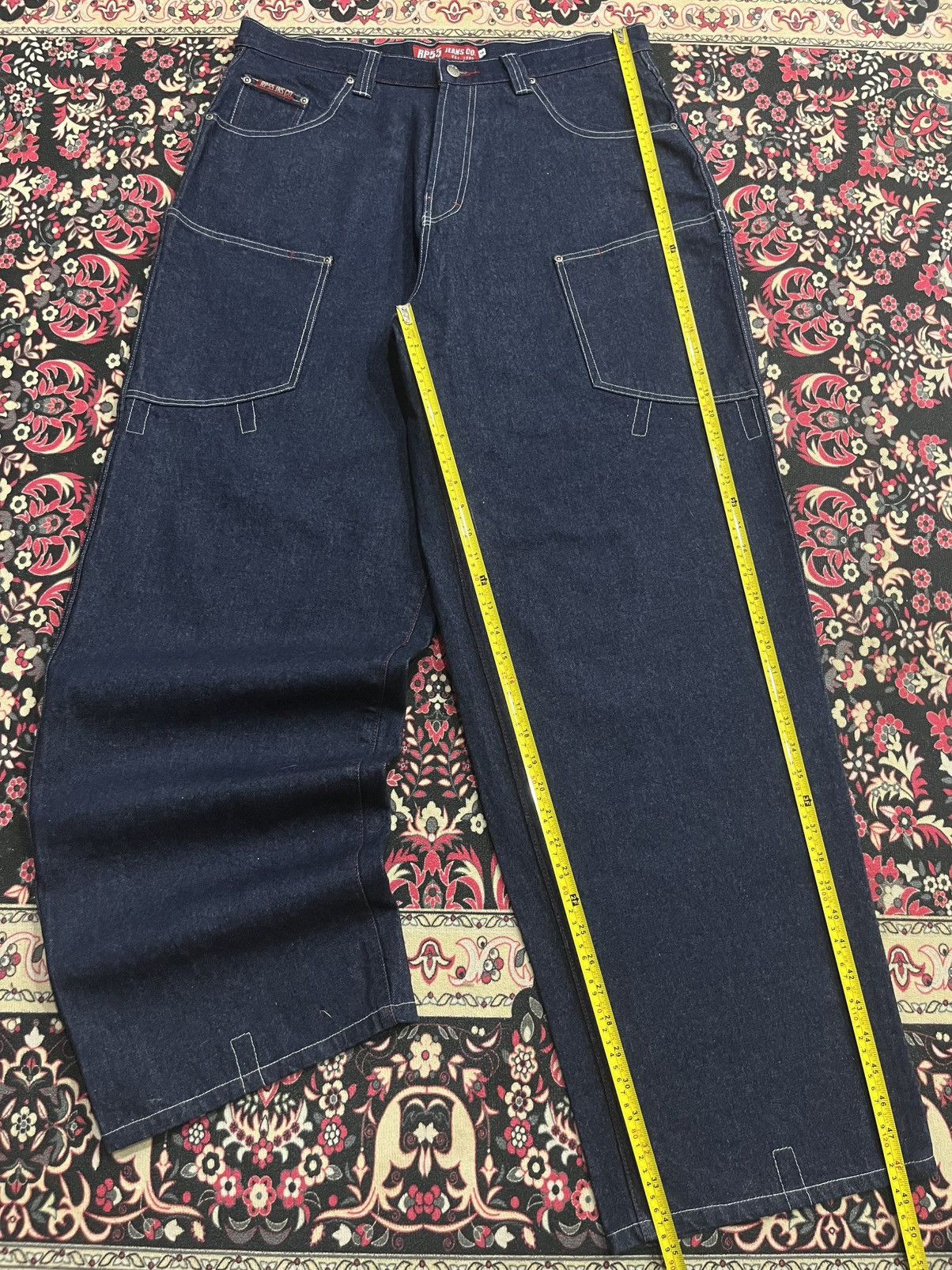 JNCO ⚡️Baggy⚡️Vintage RP55 Indigo Washed Repaired Extra Baggy Jeans Size US 38 / EU 54 - 13 Thumbnail
