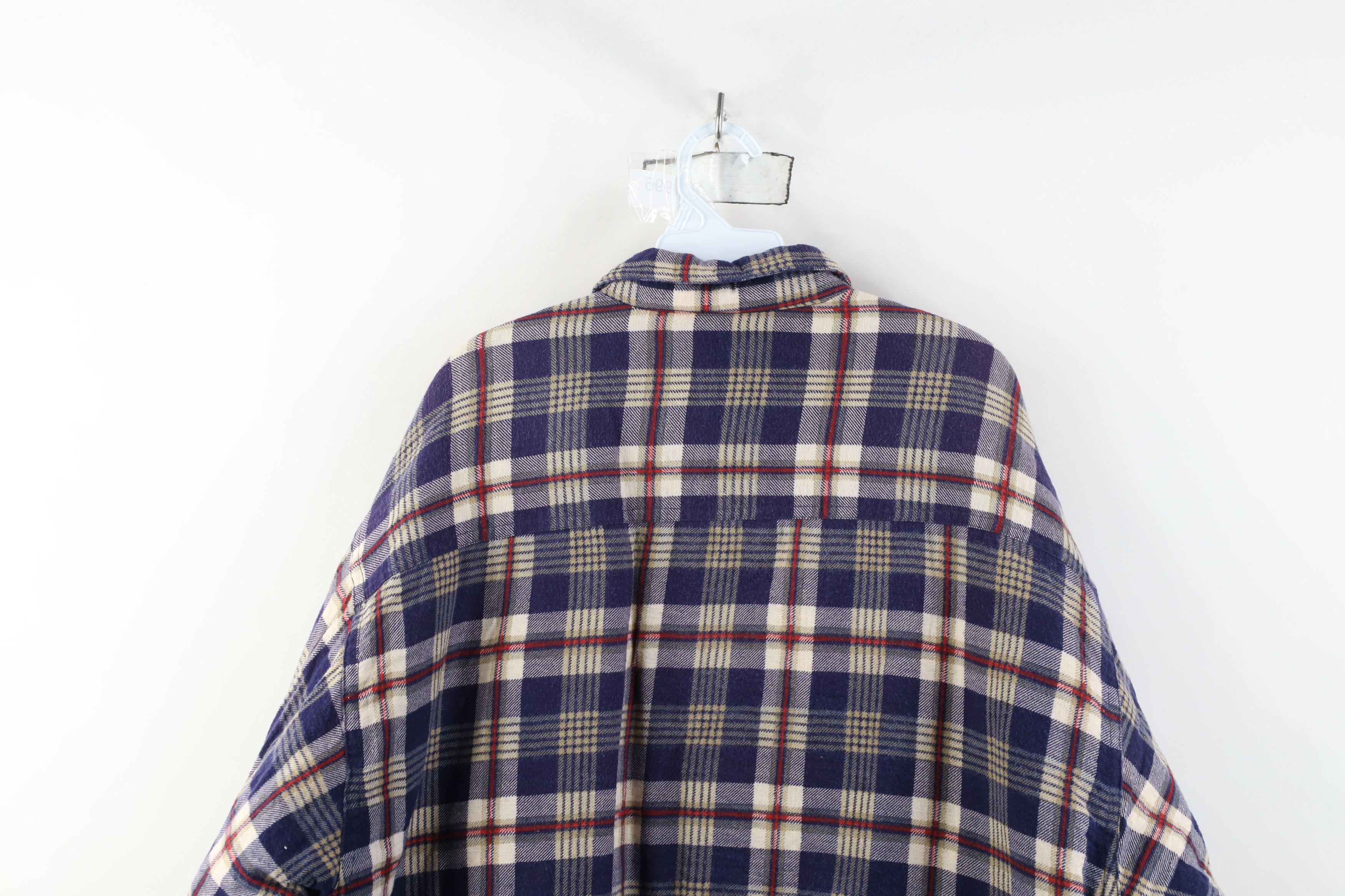 Vintage Vintage 90s Streetwear Quilted Flannel Button Shirt Jacket Size US XL / EU 56 / 4 - 14 Thumbnail
