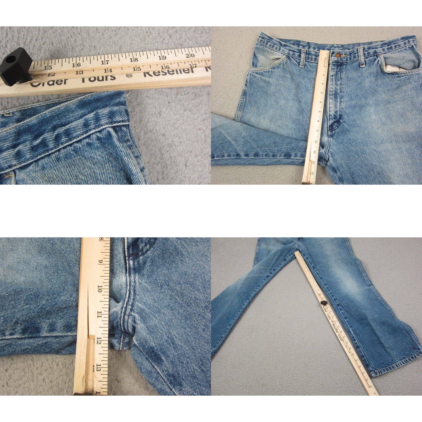 Denime VINTAGE Rustler Jeans Mens 38x30 Blue Denim Straight 5-Pocket Cotton Pants 80s 90s W Size US 38 / EU 54 - 9 Thumbnail