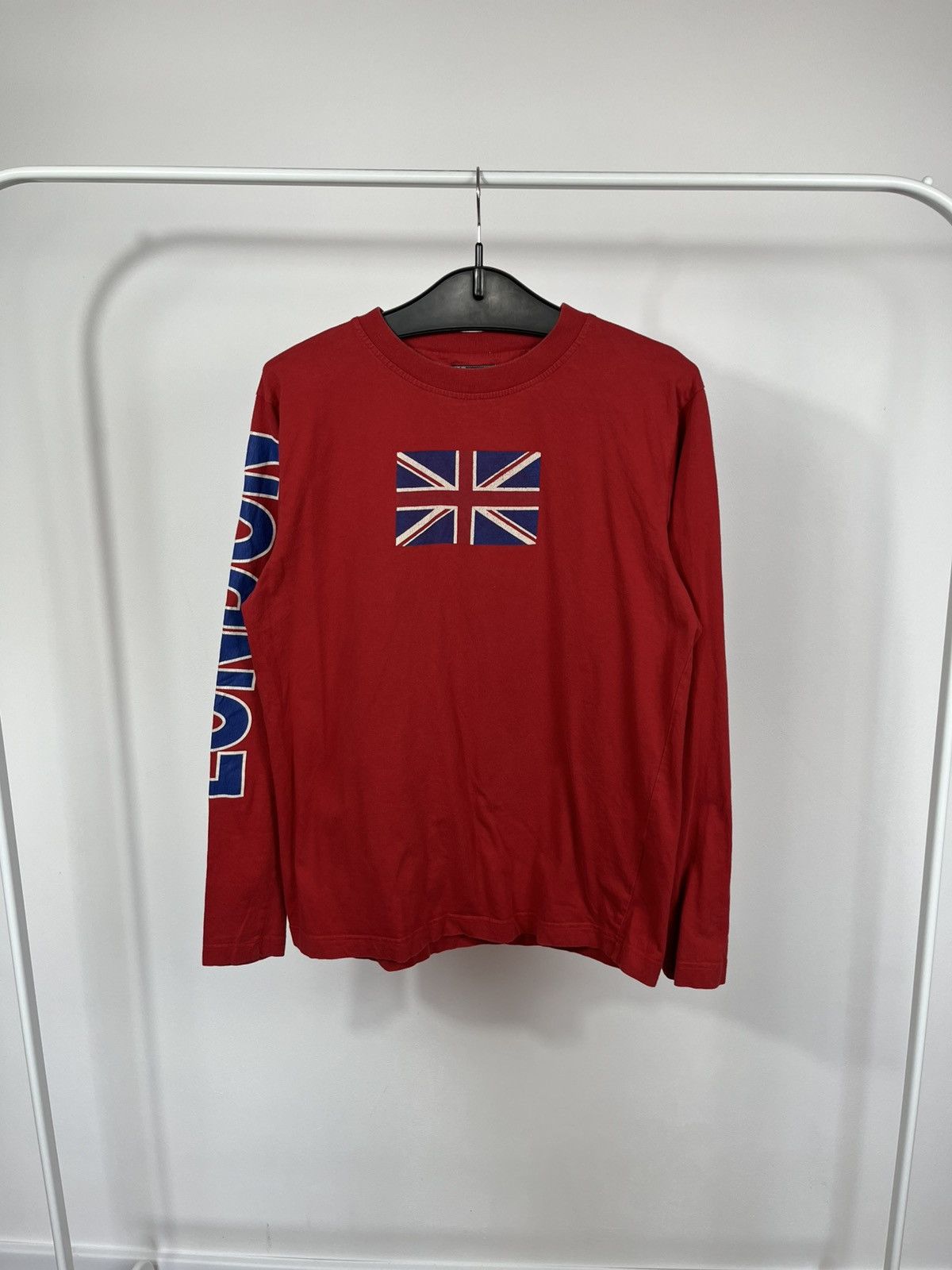 Kappa London Union Jack Flag Red Long Sleeve T Shirt UK