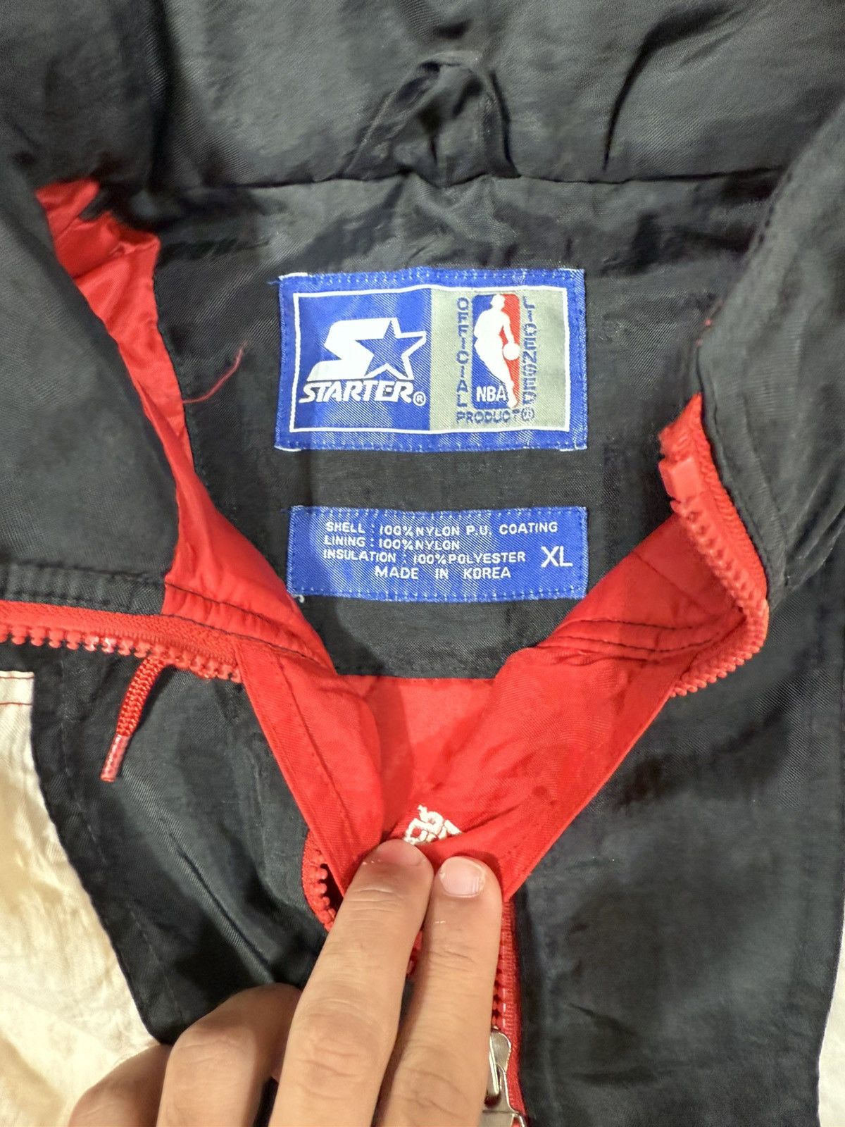 Starter Vintage Bulls Starter Pullover Jacket Size US XL / EU 56 / 4 - 4 Thumbnail