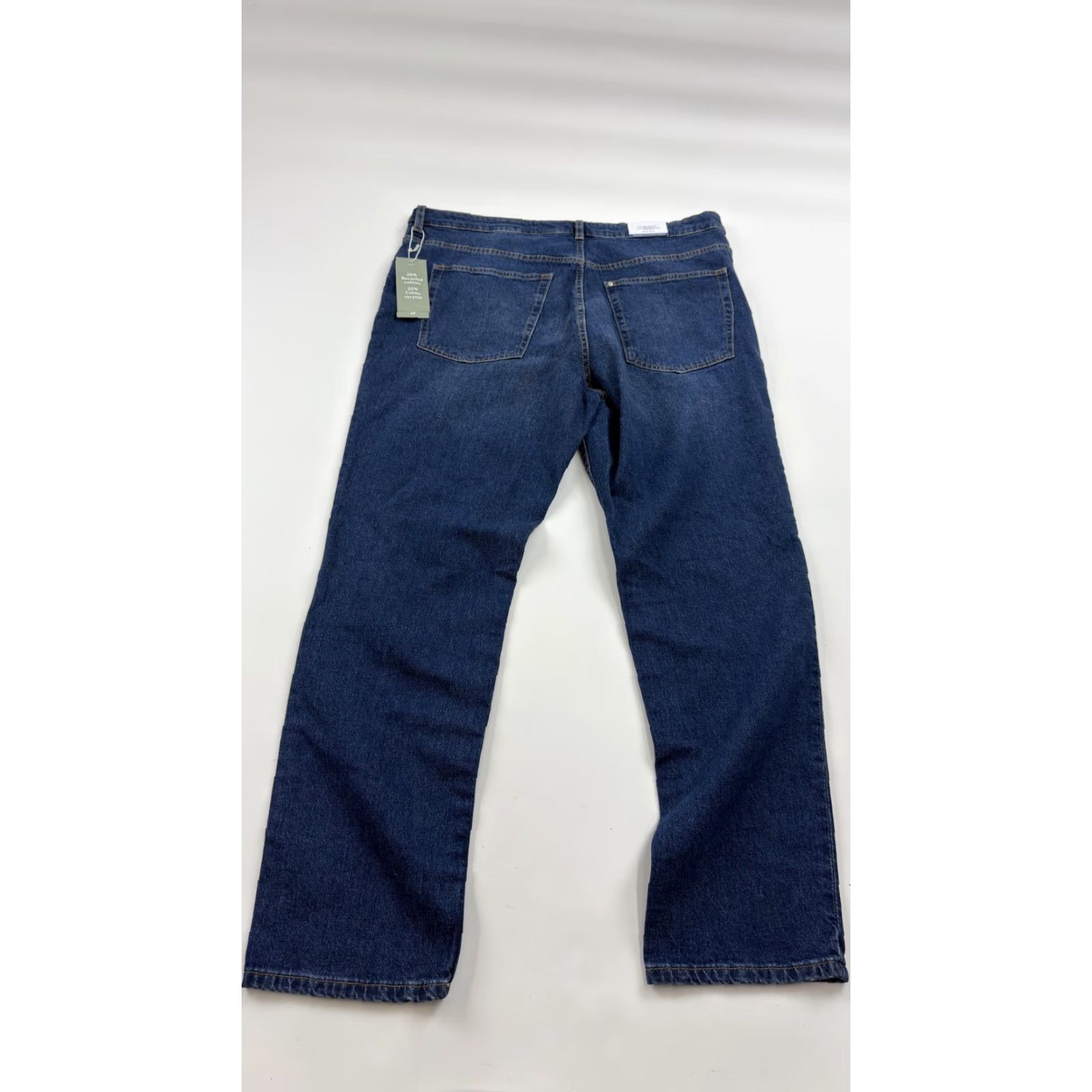 H&M VINTAGE H&M Jeans Womens 18 Blue Straight High Waist Denim Stretch 99% Cotton Size 40" / US 18 - 6 Thumbnail