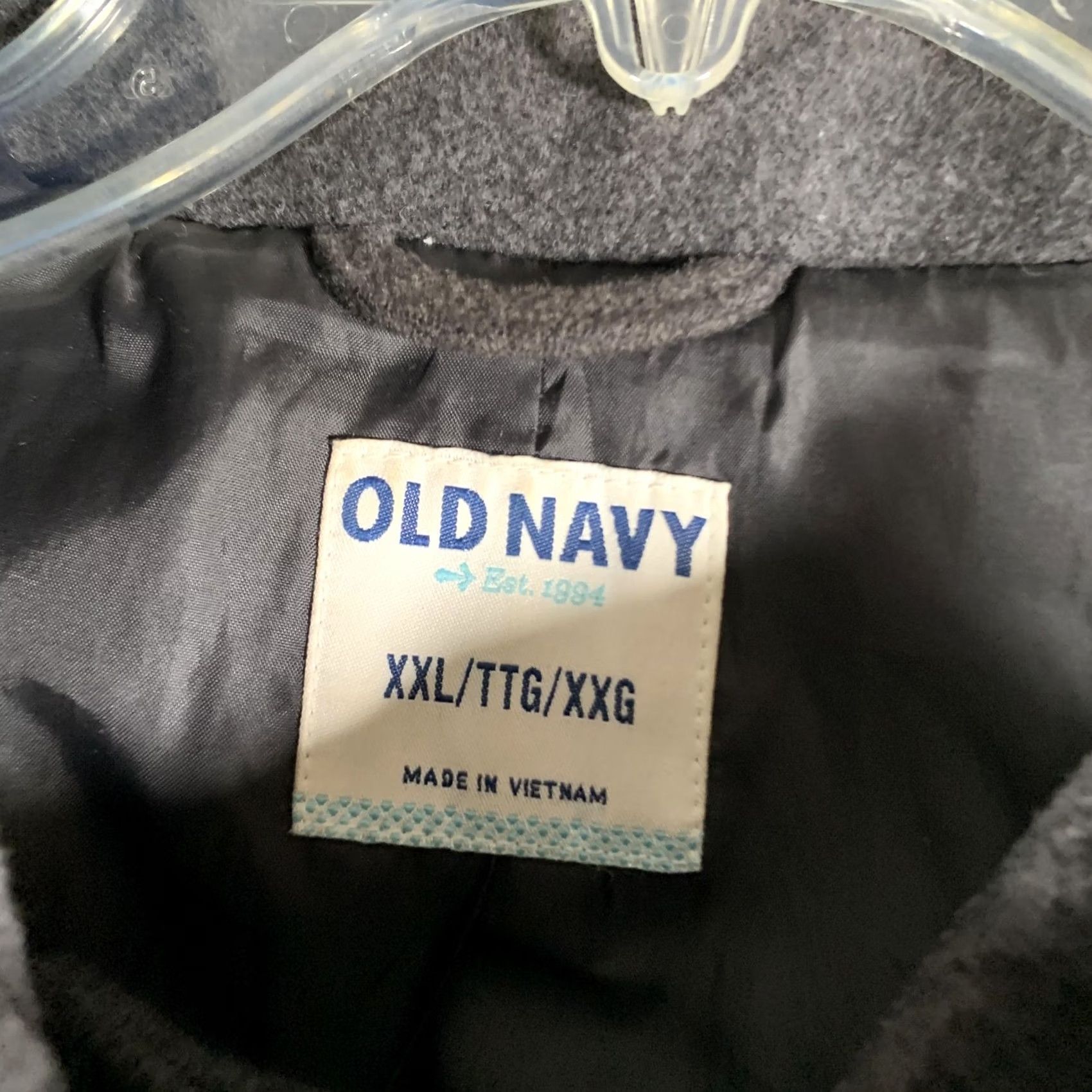Old Navy Old Navy Womens Coat XXL Gray Double Breasted Pea Coat Wool Blend Minimaist Lined Pocket Button Front Size XXL / US 16-18 / IT 52-54 - 6 Thumbnail