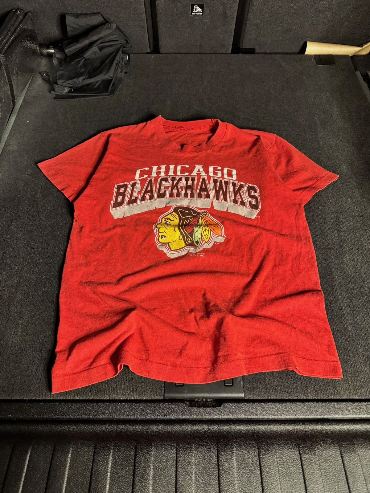 NHL × Vintage Sick Vintage Streetwear Y2K Chicago Blackhawks Red Tee Size US L / EU 52-54 / 3 - 1 Thumbnail