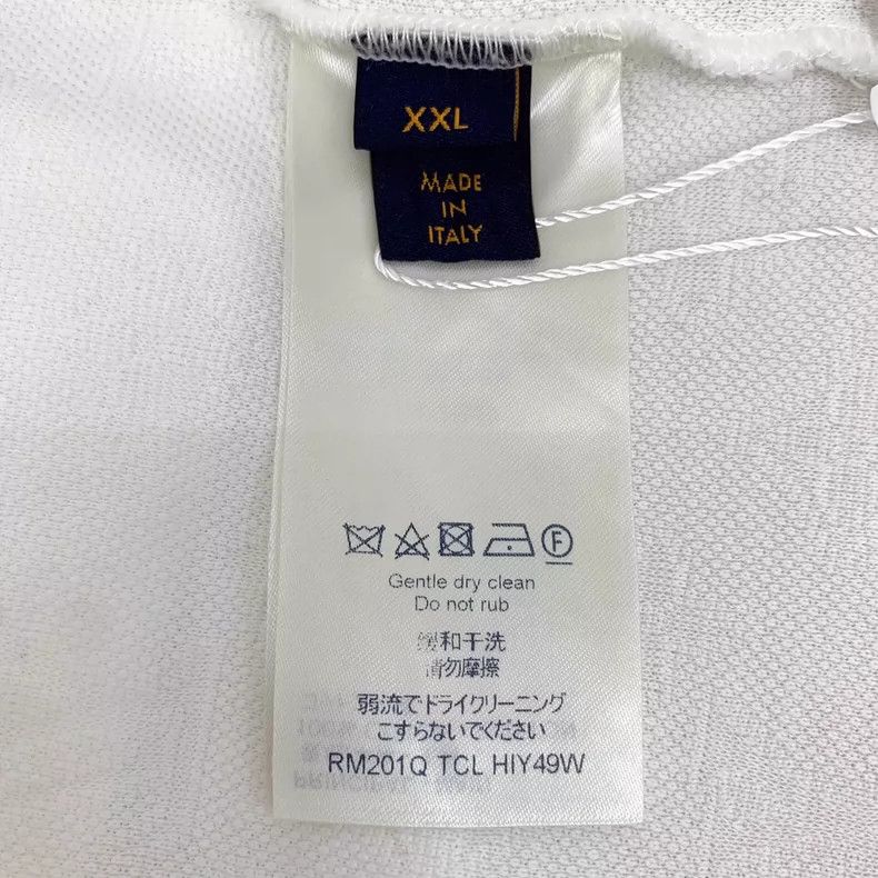 Louis Vuitton Louis Vuitton White logo full-print cotton crewneck short- Size US XXL / EU 58 / 5 - 6 Thumbnail