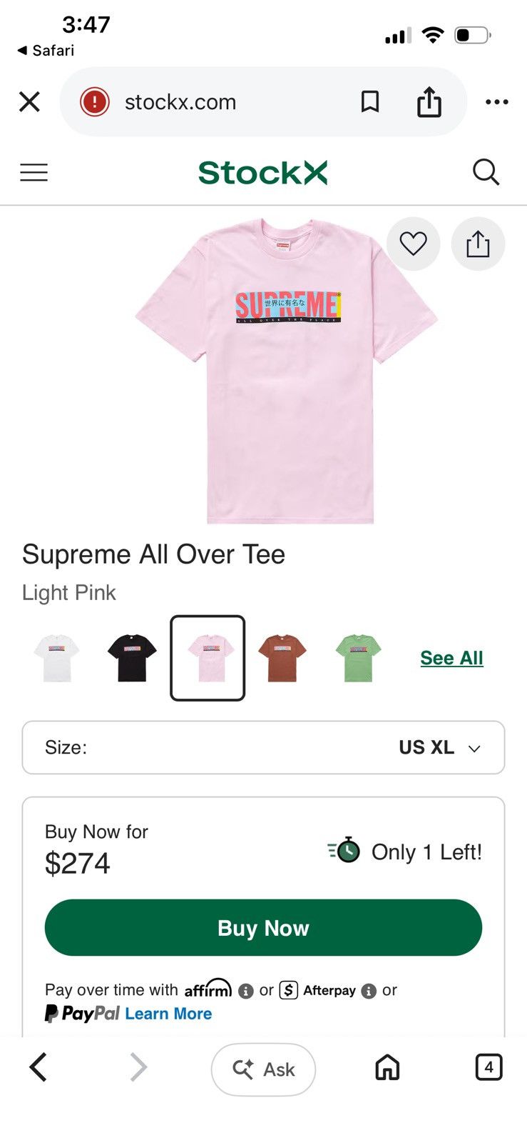 Supreme Supreme “all over” tee Size US XL / EU 56 / 4 - 4 Thumbnail