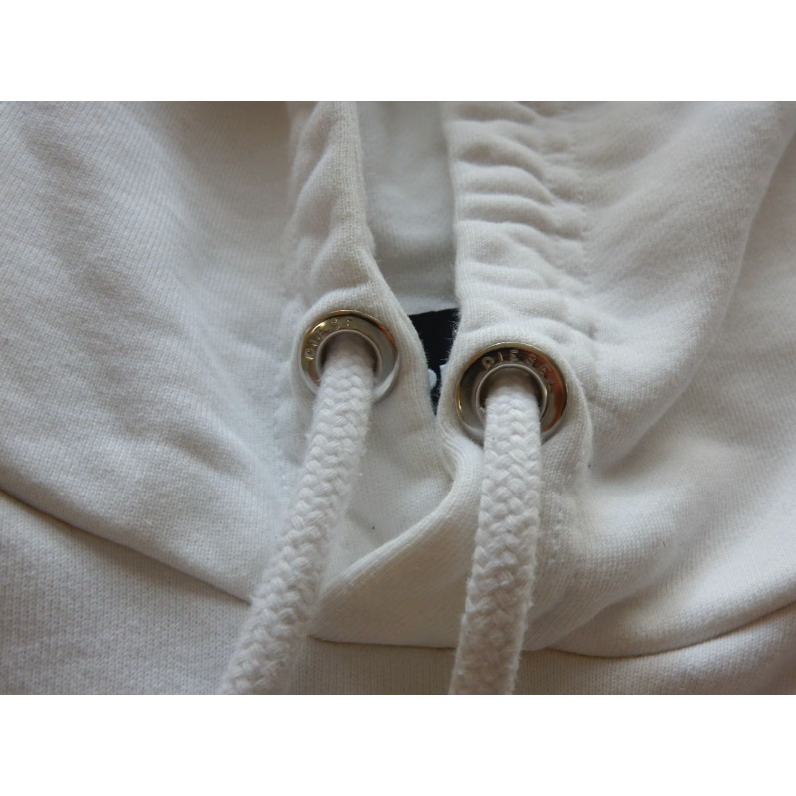 Diesel Diesel Men's Hooded Sweater Size S White Cotton Pullover Hooded Regular Solid Mens Sweater Size US S / EU 44-46 / 1 - 3 Thumbnail