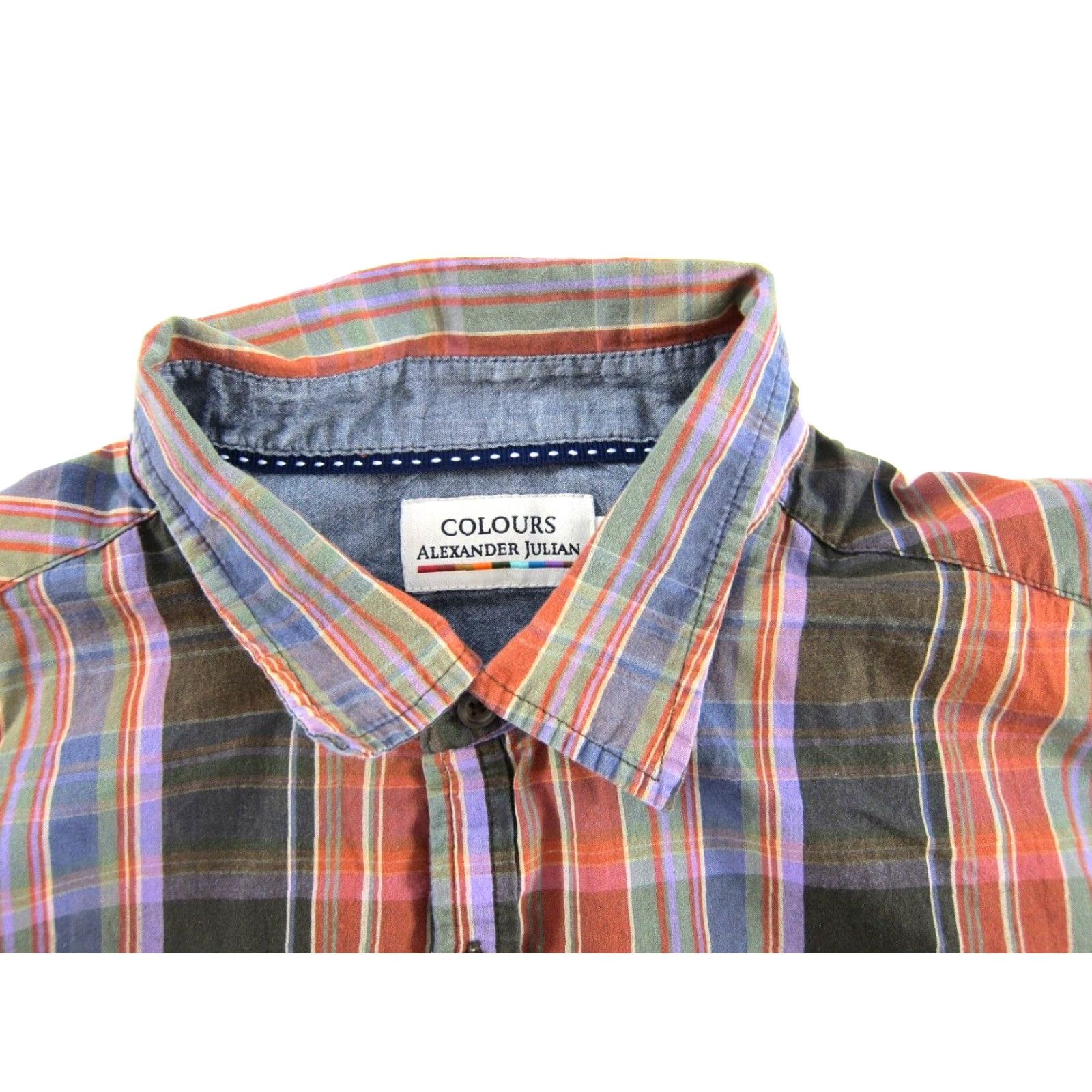 Alexander Julian VINTAGE Colours Alexander Julian Cotton Red Plaid Long Sleeve Button Down Shirt Men XL Size US XL / EU 56 / 4 - 4 Thumbnail