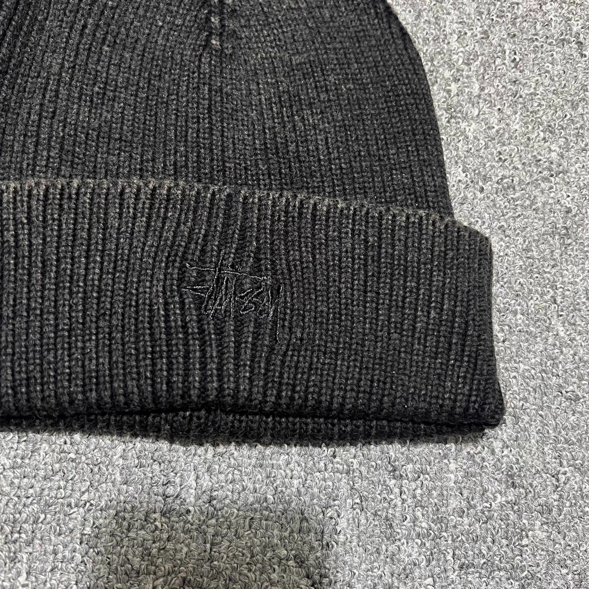 Stussy Stussy Washed Vintage Embroidered Logo Knit Beanie Q7 Size ONE SIZE - 4 Thumbnail