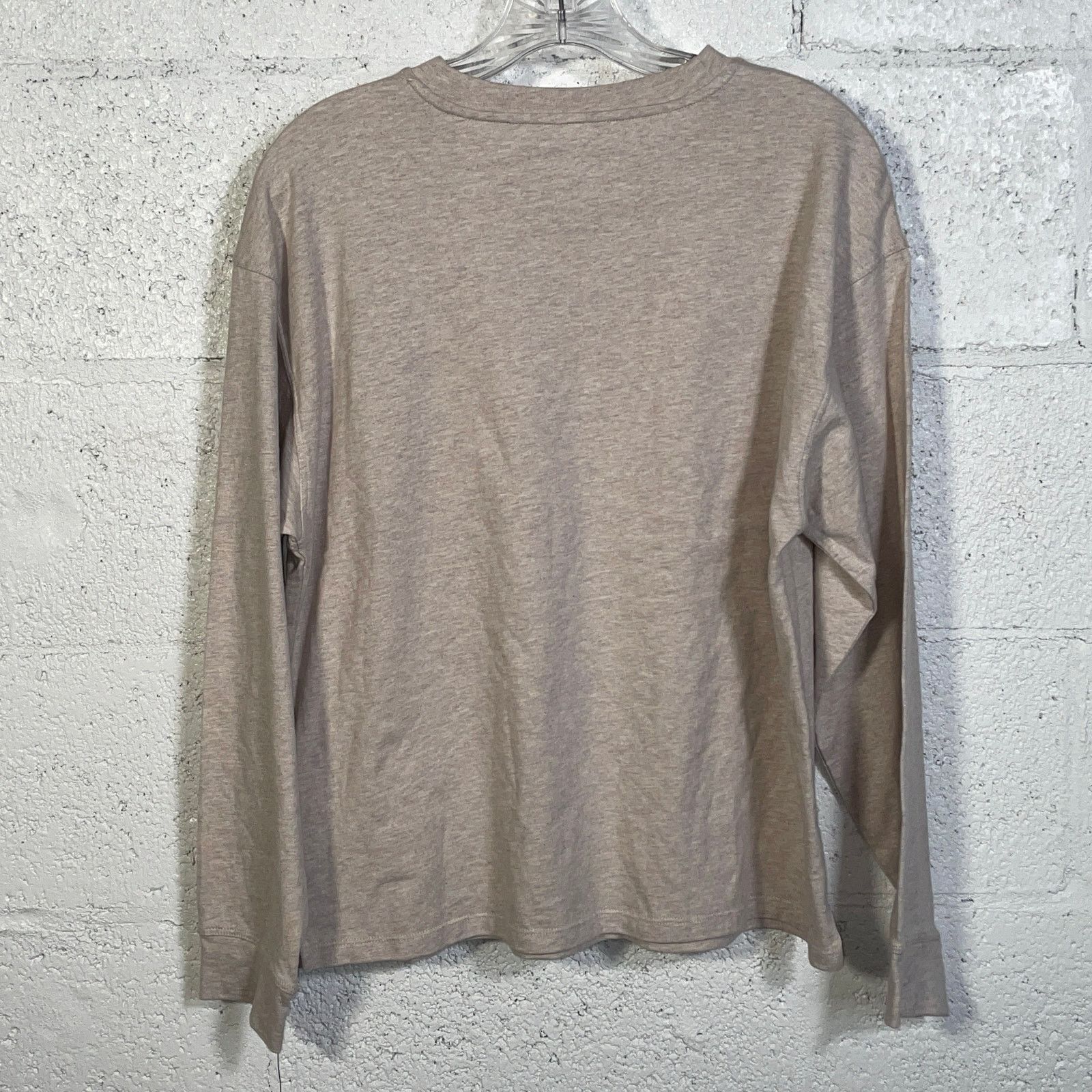 Calvin Klein Calvin Klein Women's Long-Sleeve Crewneck T-Shirt tan XS Size XS / US 0-2 / IT 36-38 - 2 Thumbnail