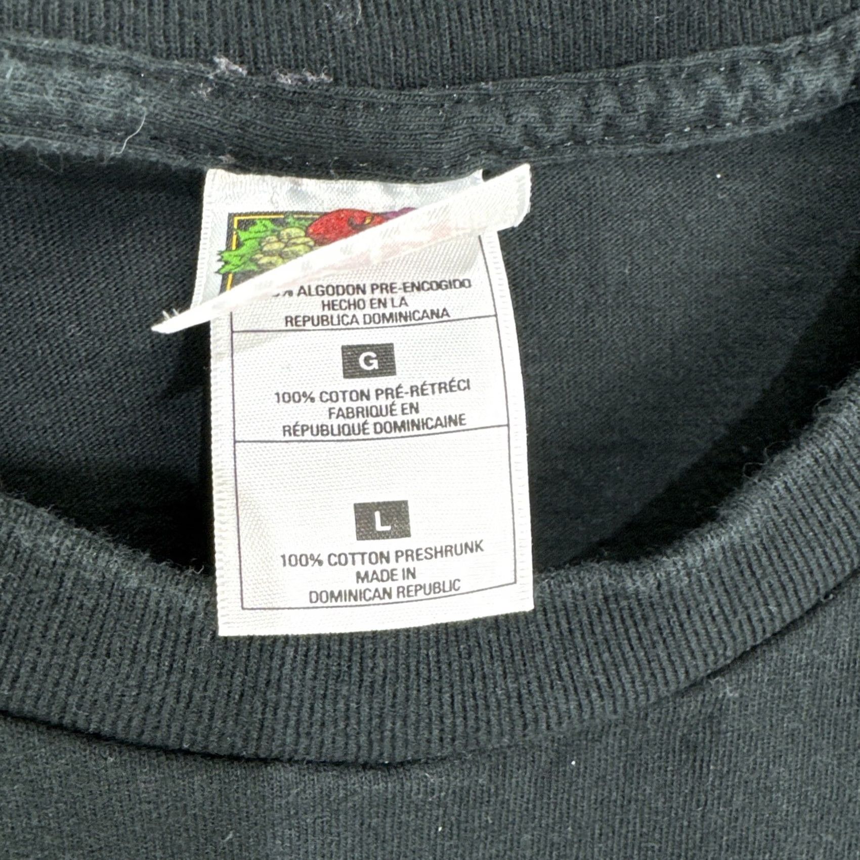 Fruit Of The Loom VINTAGE Land Of The Free T Shirt Large American Black 2000s Eagle Fruit of the Loom Heavy Mens Short Sleeve Cotton USA Patriotic Logo Shirt Size US L / EU 52-54 / 3 - 4 Thumbnail