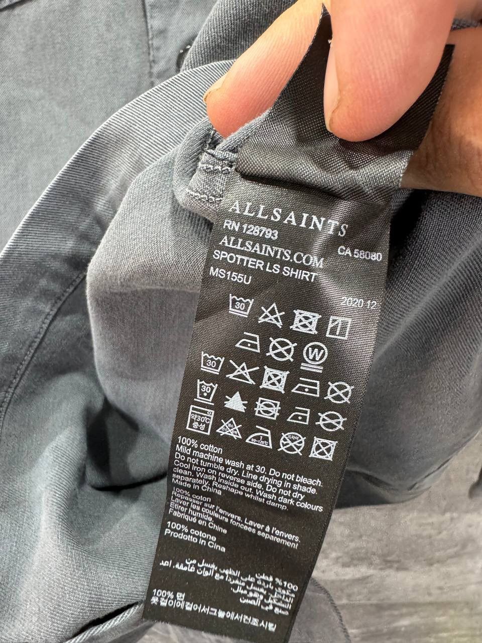 Allsaints AllSaints Spotter Long Sleeve Shirt Mens Size US XS / EU 42 / 0 - 8 Thumbnail