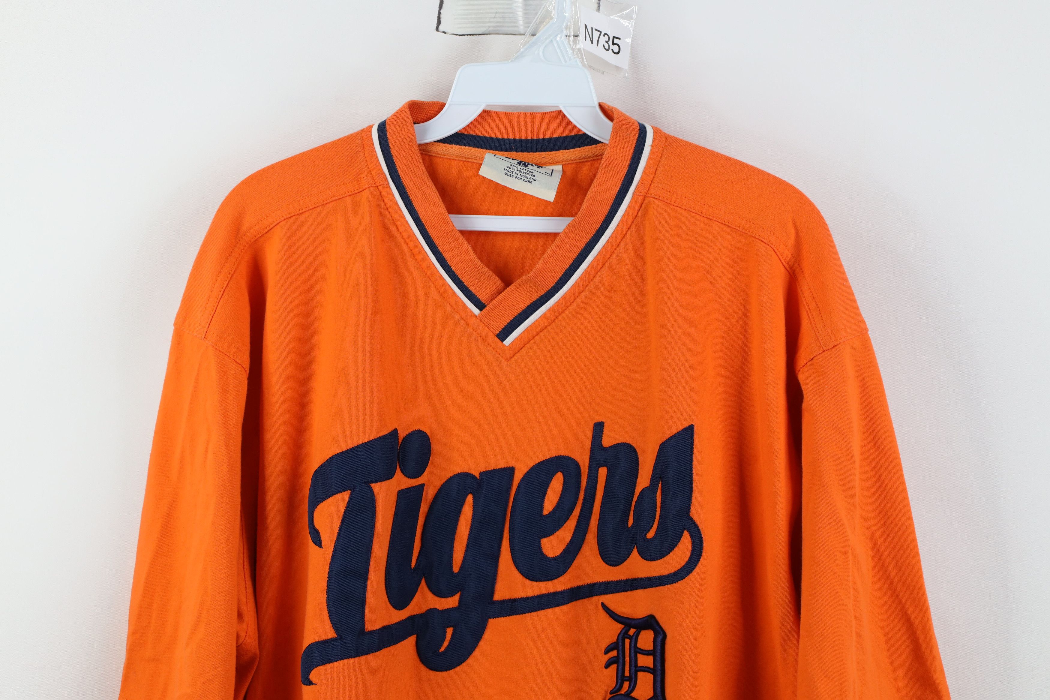Vintage Vintage 90s Y2K Tigers Baseball Jersey T-Shirt Orange Cotton Size US L / EU 52-54 / 3 - 2 Thumbnail