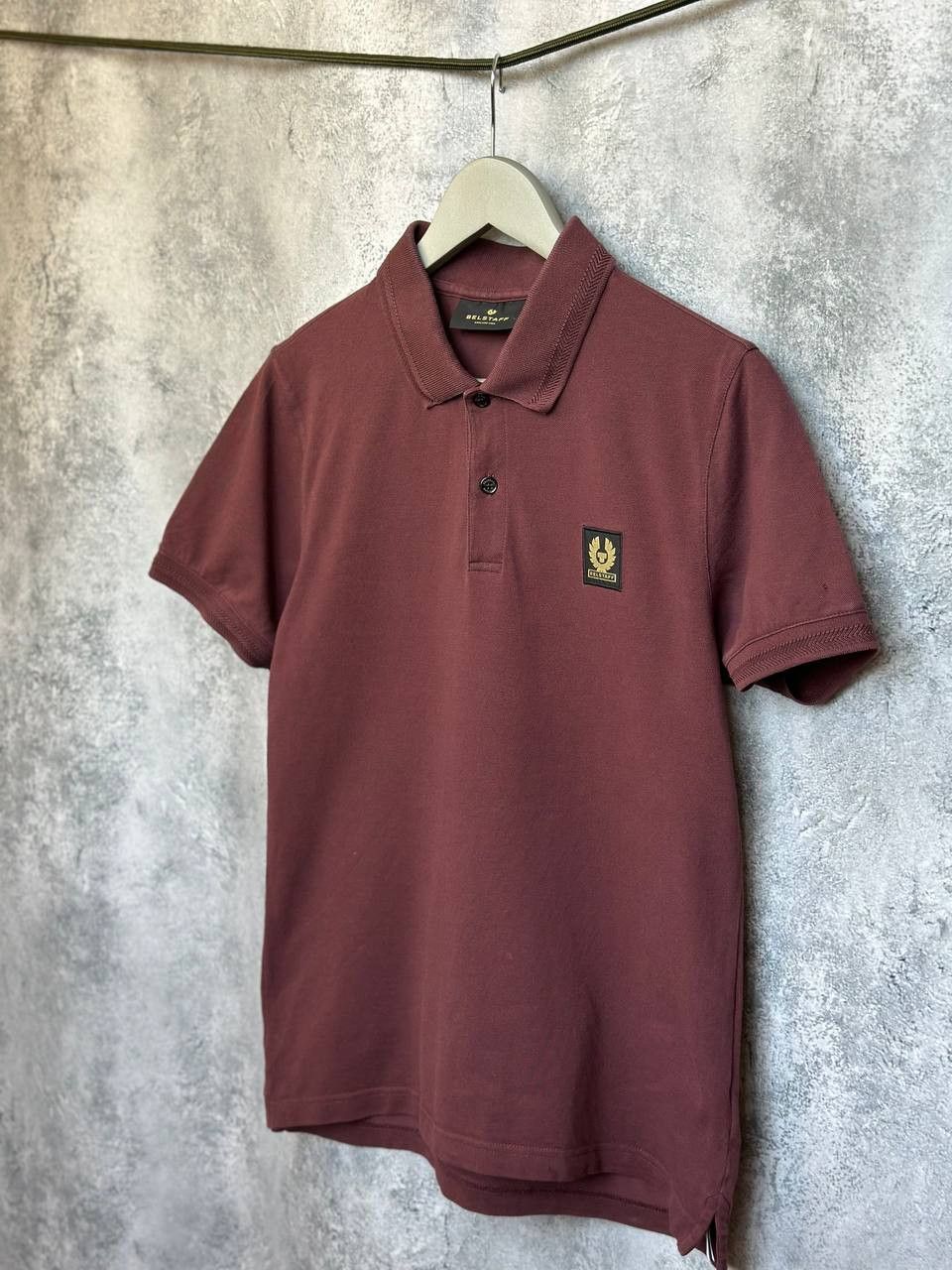 Belstaff Belstaff Polo Shirt Burgundy SS Collared Patch Box Logo Size US M / EU 48-50 / 2 - 1 Thumbnail
