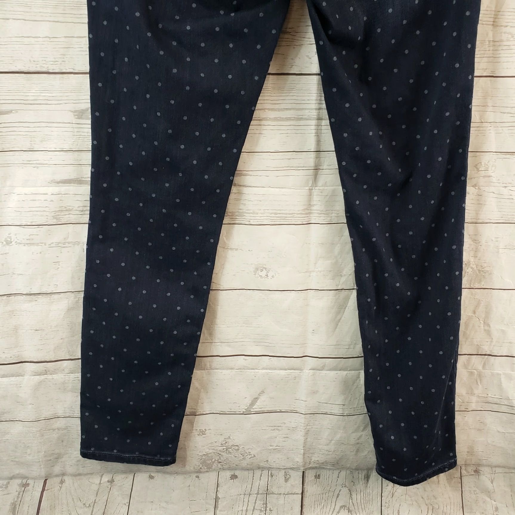 Gap Gap Womens Always Skinny Jeans Sz 25 Blue Dark Wash Polka Dots Low Rise Jeans Womens 25 Blue Dark Wash Polka Dot Skinny Size 42" / US 20 - 5 Thumbnail