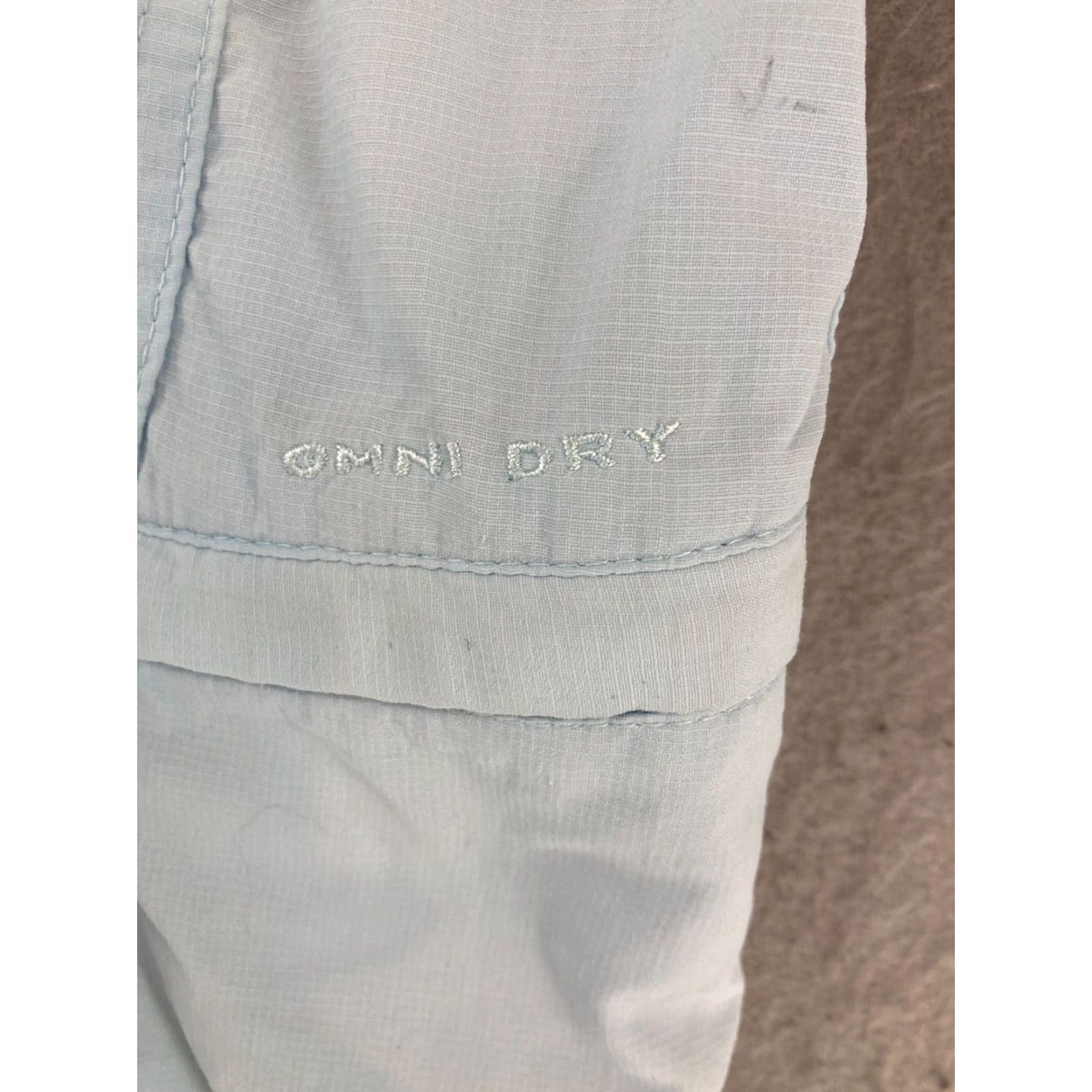 Vintage Columbia Skirt Womens 10 Blue Titanium OmniDry Rip Stop Mini Short Pockets Logo Beach Hiking Casual Travel Spring Summer Fall Women XS-XL Size 32" / US 10 / IT 46 - 5 Thumbnail